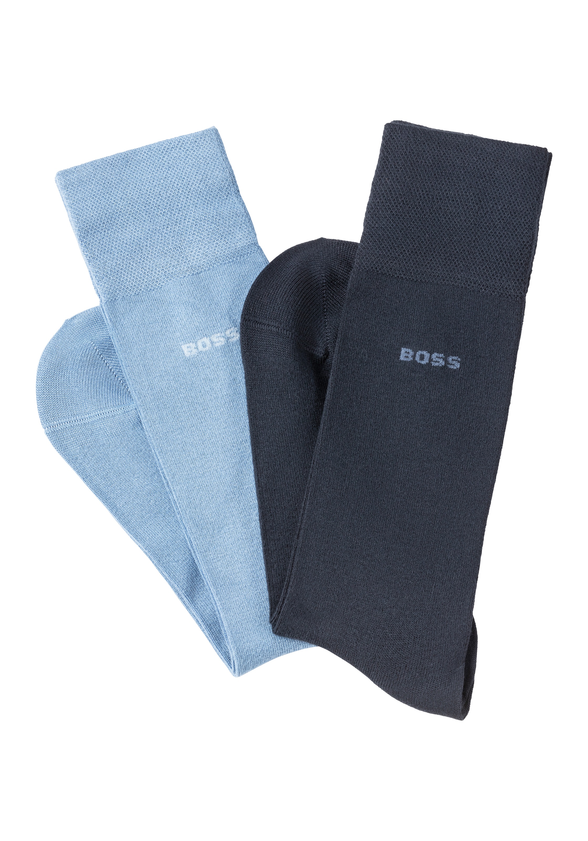BOSS Businesssocken »2P RS Bamboo 1027« Packung, 2 Stk. tlg. mit Strickbündchen