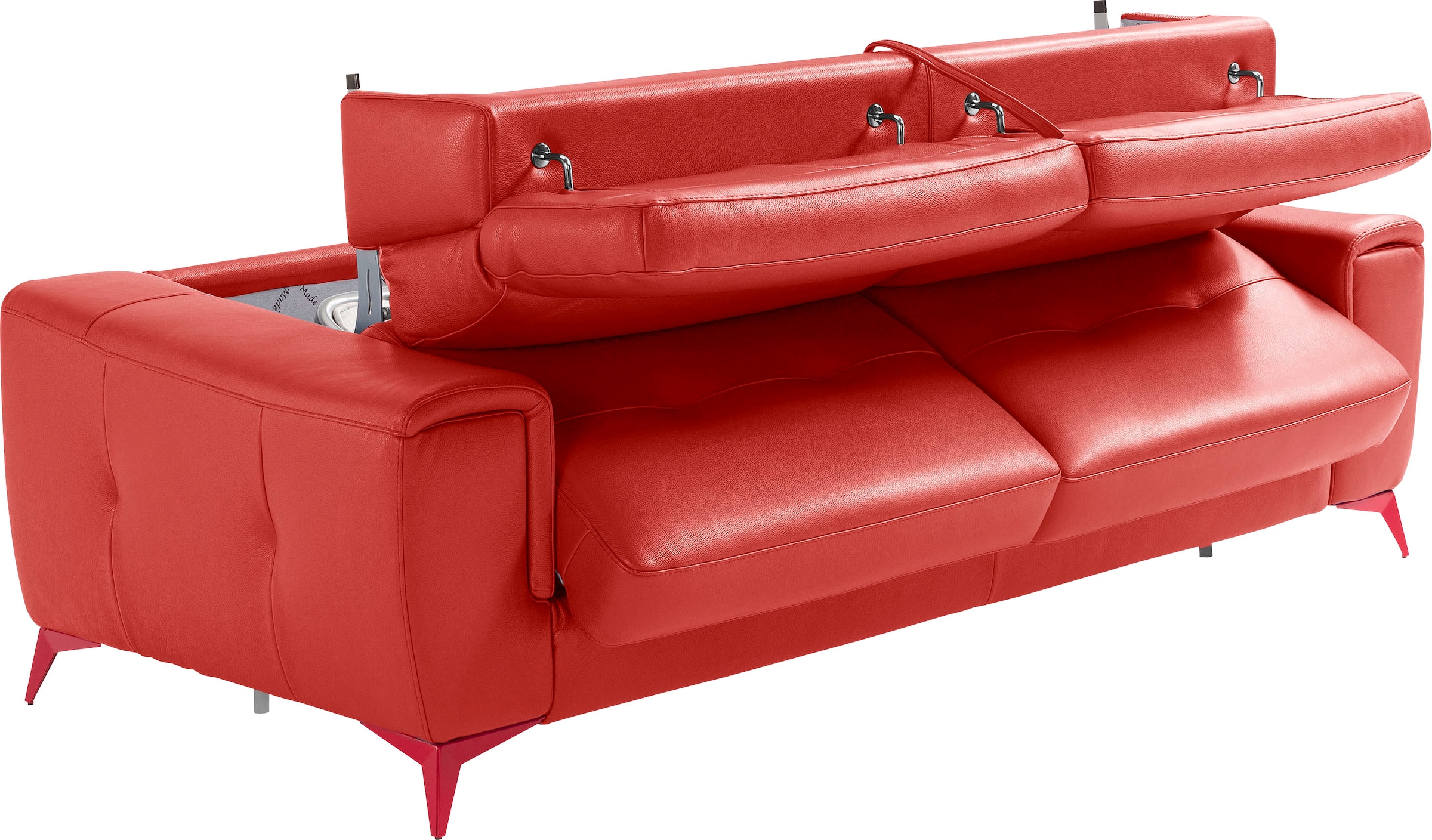 Egoitaliano Schlafsofa »Francine, Designsofa, Loungesofa mit Dauerschlaffunktion, Bettfunktion«, hochwertiger Metallbettrahmen & Matratze, Kopfteil manuell verstellbar