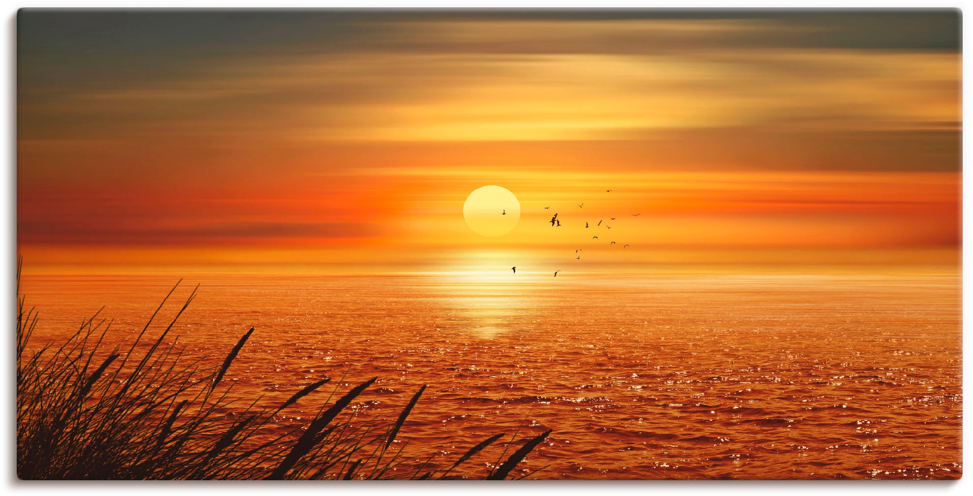 Artland Wandbild »Sonnenuntergang über dem Meer«, Sonnenaufgang &  -untergang, (1 St.), als Leinwandbild, Wandaufkleber oder Poster in versch.  Grössen online bestellen | Jelmoli-Versand