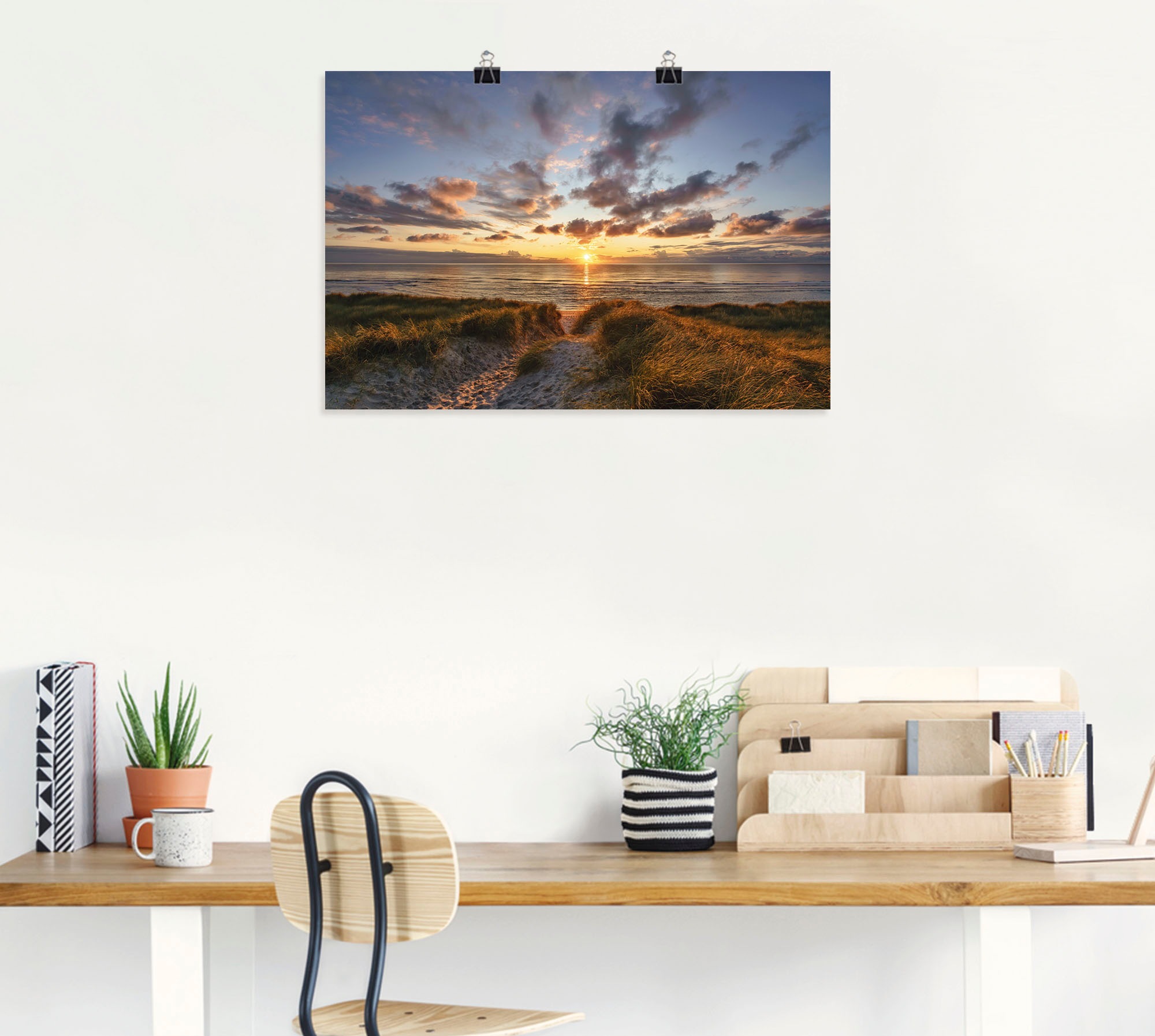 in Sonnenuntergang vom auf -aufgang, shoppen Bilder Alubild, als Wandbild »Sonnenuntergang Artland Sylt«, Jelmoli-Versand Grössen & online St.), versch. Leinwandbild, (1 oder Poster Wandaufkleber |
