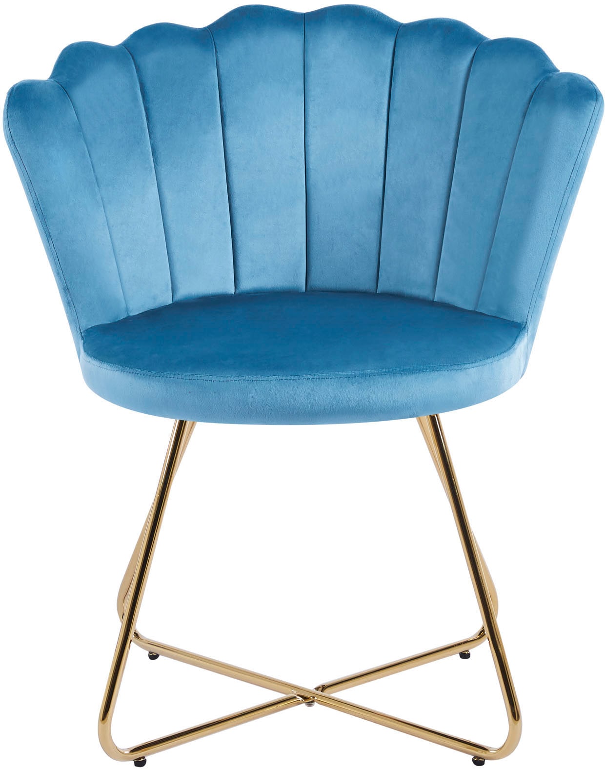 SalesFever Polsterstuhl, (Set), 2 St., Samt, Muschel-Design