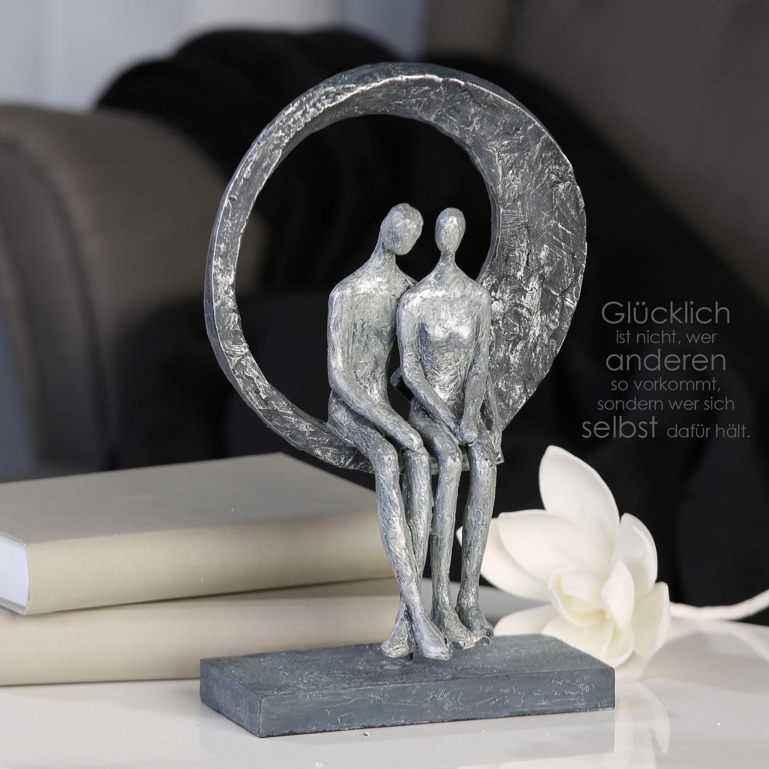 silber«, shoppen »Skulptur silberfarben, online Dekofigur Jelmoli-Versand Place, by Love | Casablanca Gilde Polyresin