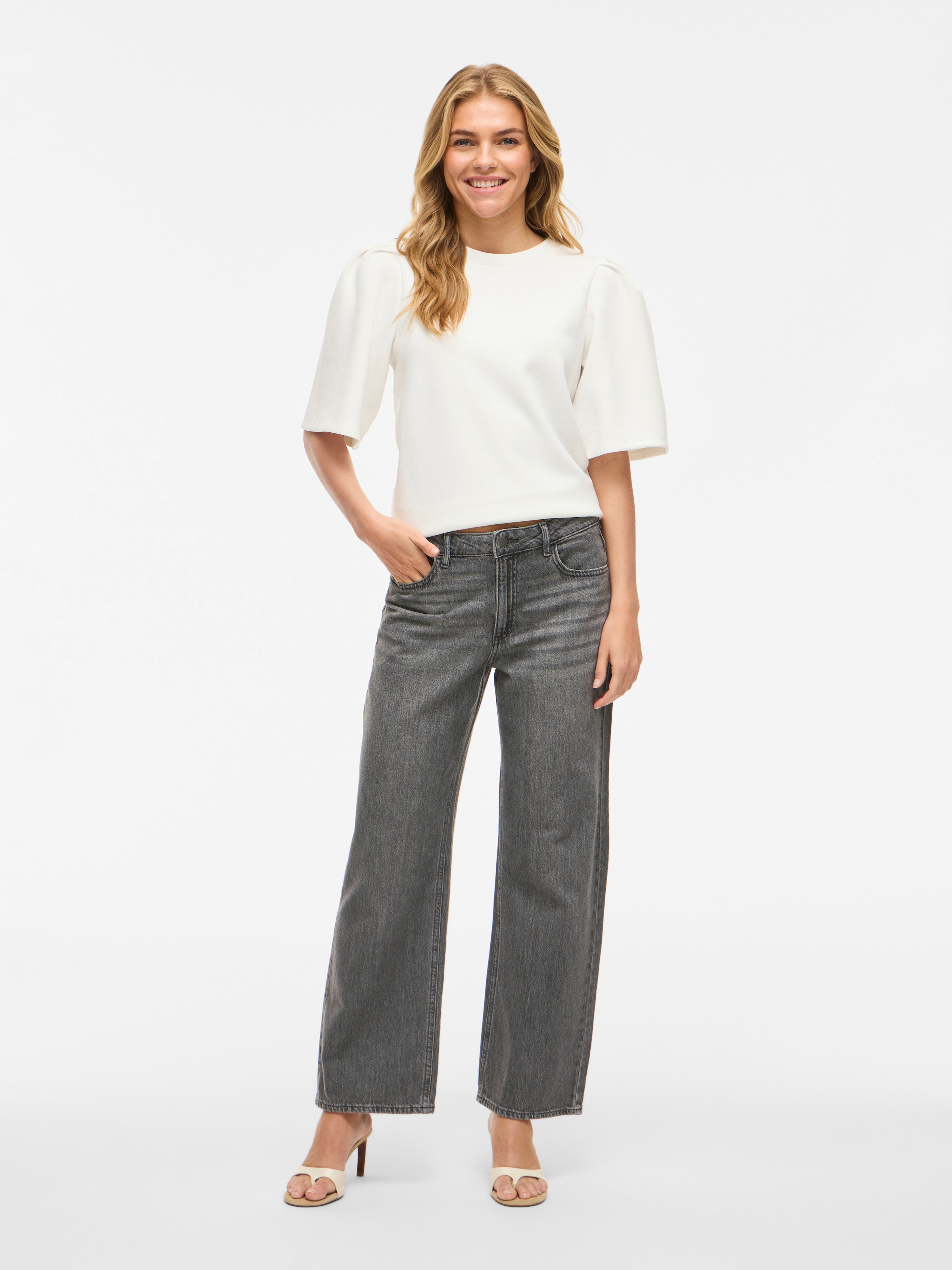 Vila Weite Jeans »VIPALMA RW WIDE JEANS GREY PAL250-NOOS«