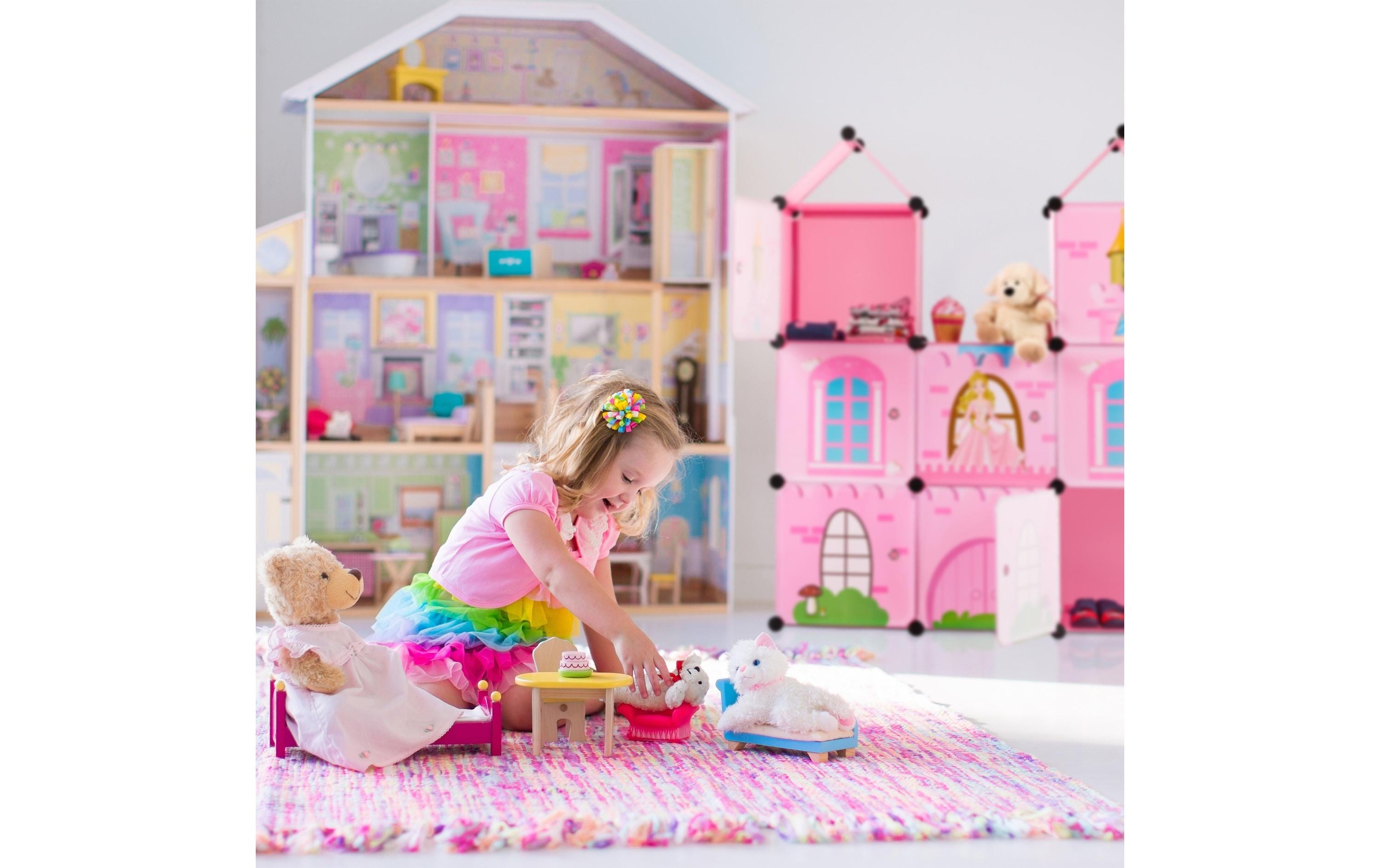 relaxdays Kinderregal »Kinderzimmer als Schloss«