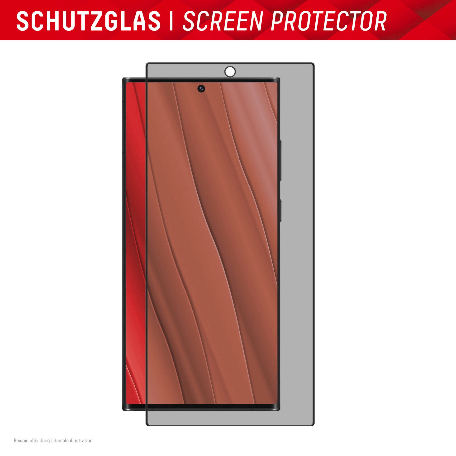 Displex Displayschutzglas »Privacy Glass«, für Samsung Galaxy S24 Ultra, Blickschutz Displayschutzfolie Displayschutz kratzer-resistent 10H