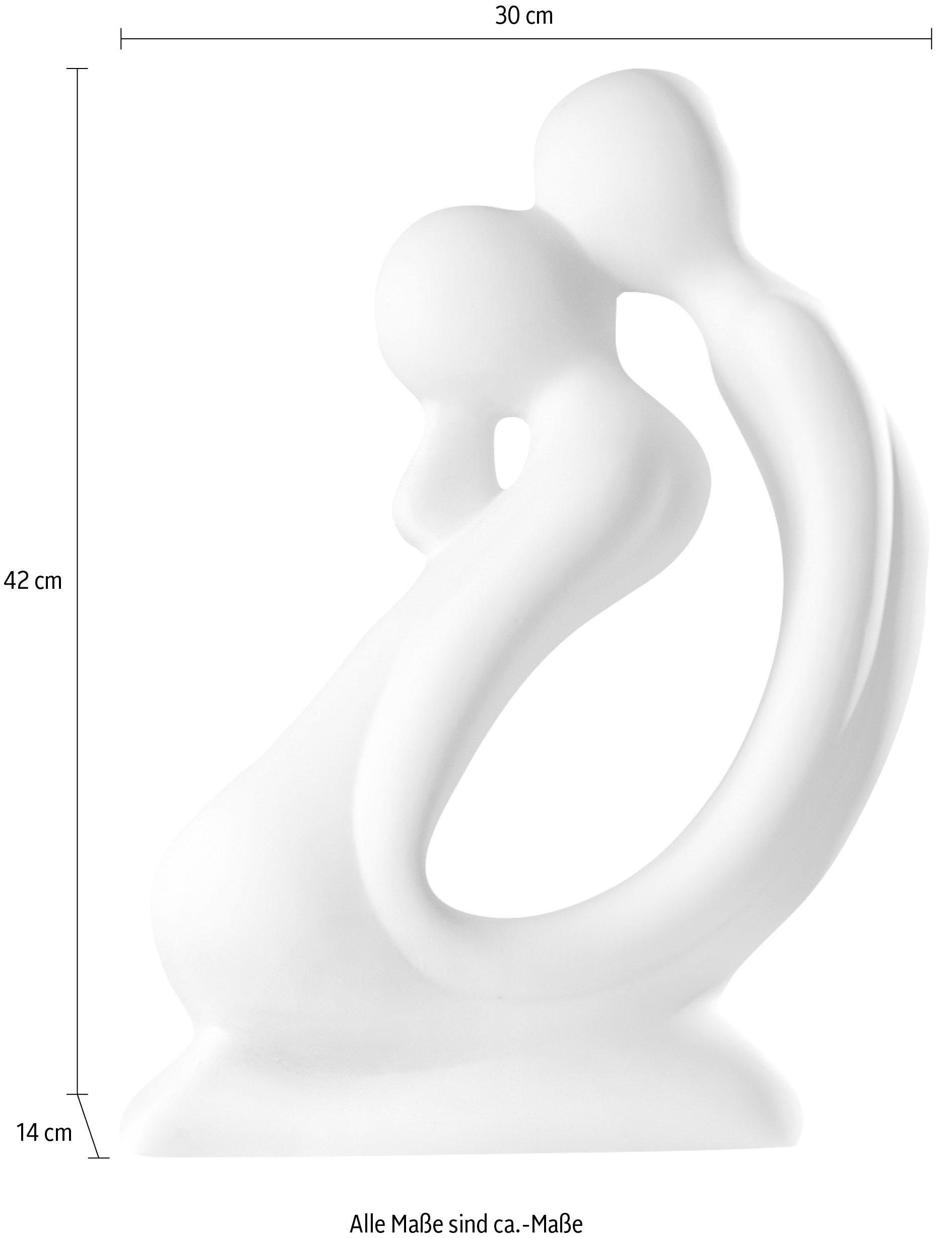 GILDE Dekofigur »Skulptur Kuss, weiss«, online handgefertigt, Keramik, 42 cm, Höhe Jelmoli-Versand Dekoobjekt, aus Wohnzimmer bestellen 