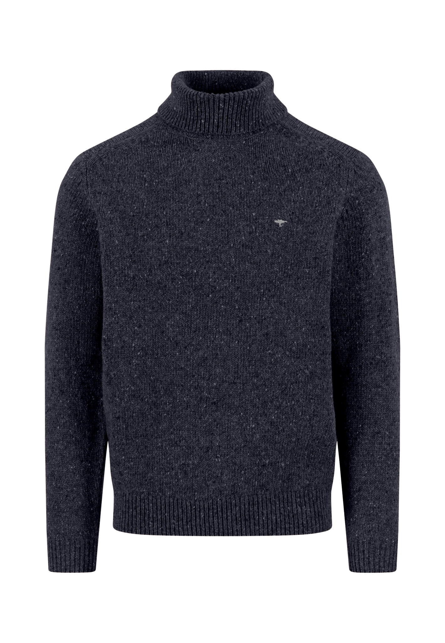 FYNCH-HATTON Rollkragenpullover im Strick-Look meliert