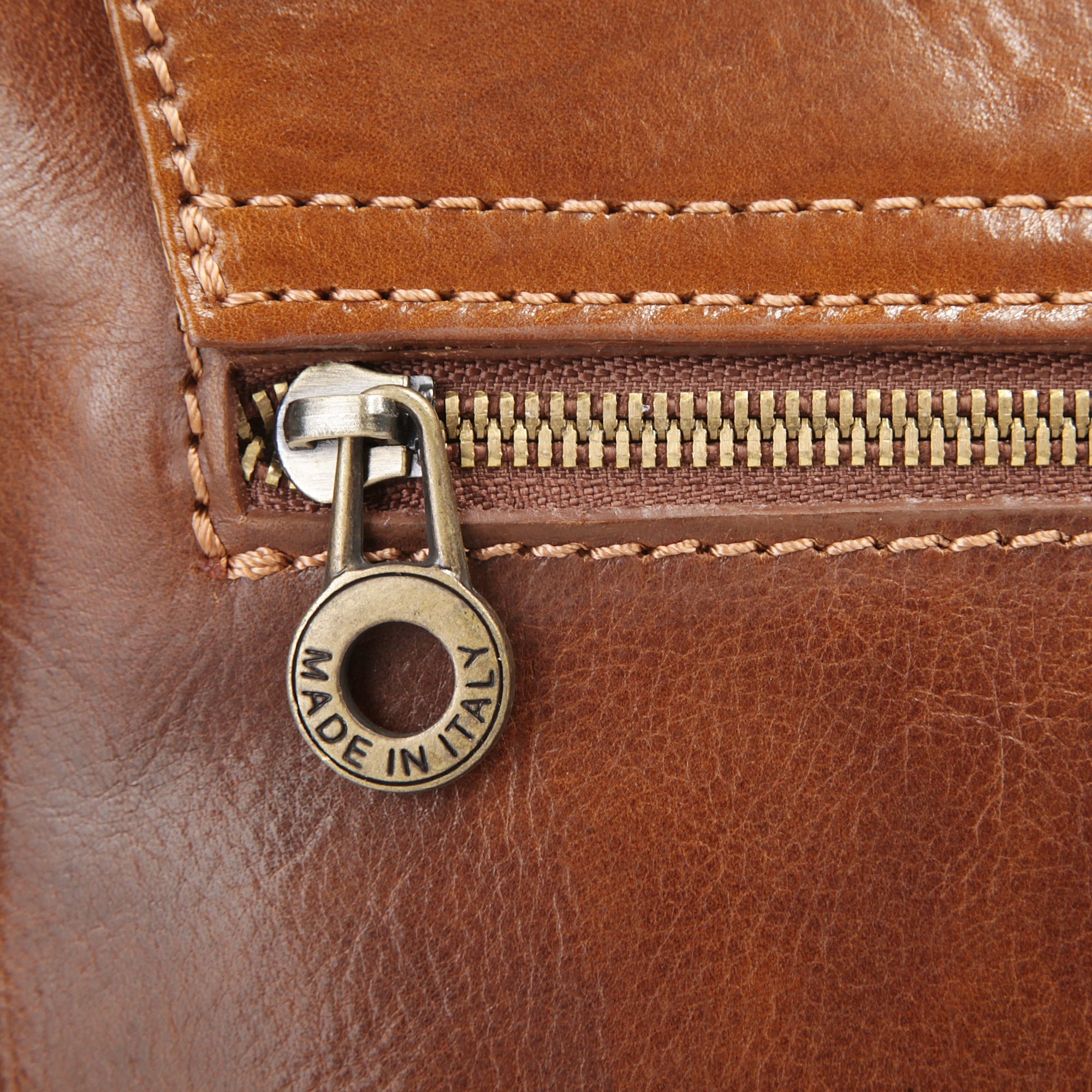 Piké Umhängetasche, echt Leder, Made in Italy