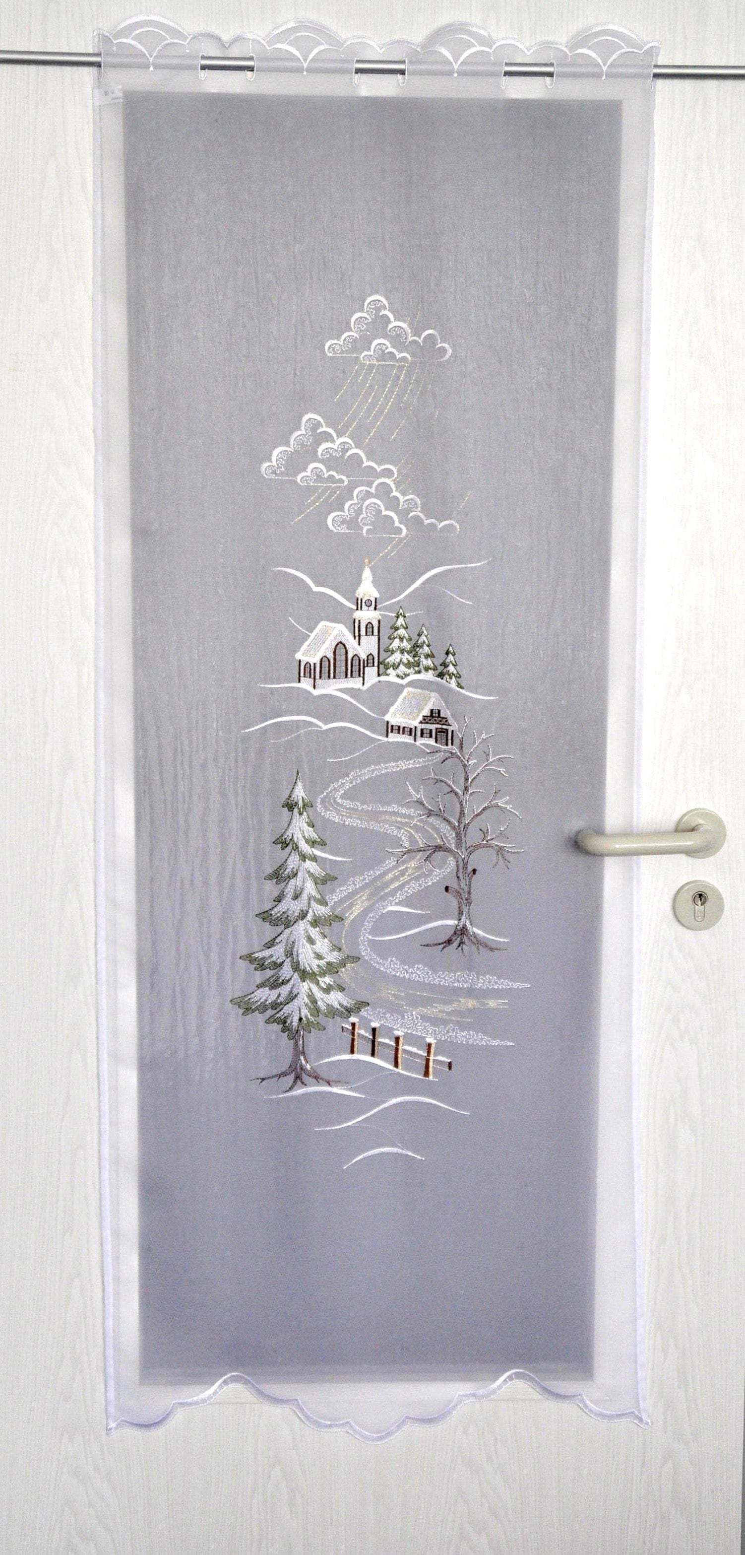 Stickereien Plauen Türvorhang »Türstores Landschaft«, (1 St.), HxB: 160x60,  veredelt mit echter Plauener Spitze Stickerei kaufen