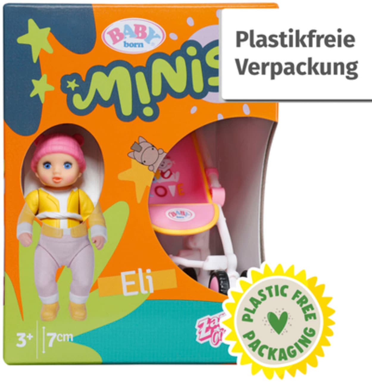 Baby Born Minipuppe »Baby born® Minis Spielset Buggy«, inklusive Baby born® Mini Puppe