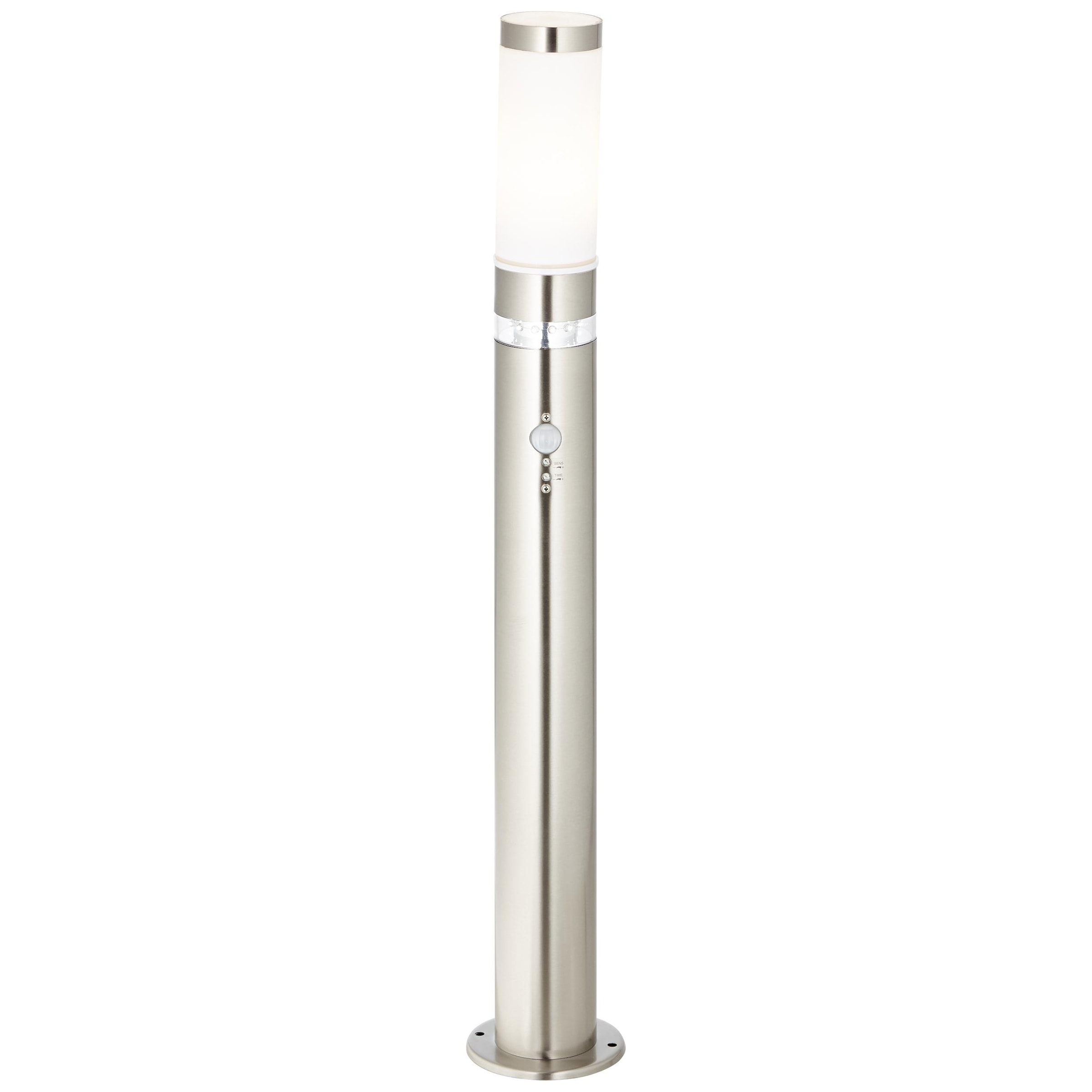Brilliant Aussen-Stehlampe »BOLE«, 78 cm Höhe, Ø 8 cm, Bewegungsmelder, E27, Metall/Kunststoff, edelstahl