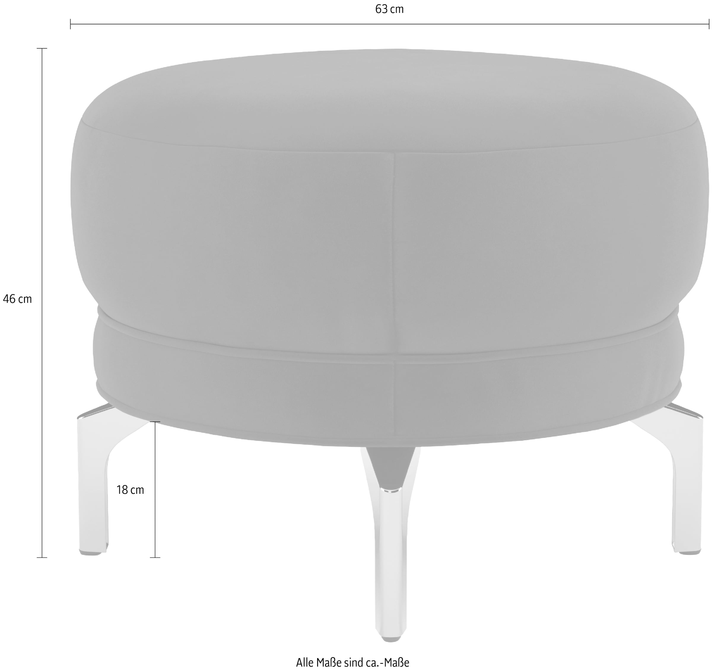 sit&more Polsterhocker »Orient 3«, goldfarbene Metallfüsse