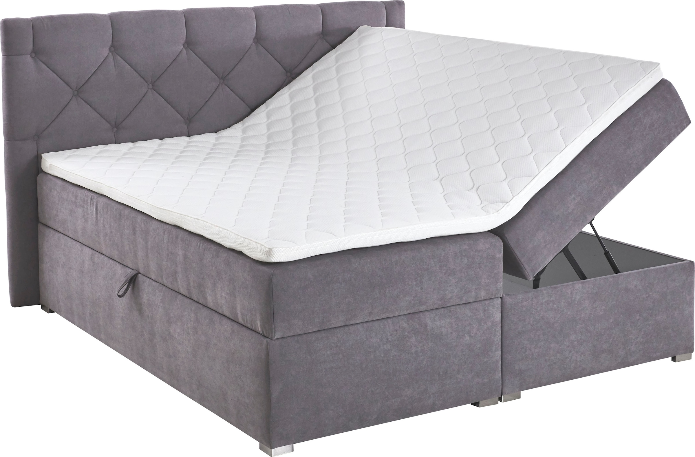 ATLANTIC home collection Boxbett »Meike«, mit XXL-Bettkasten und Topper