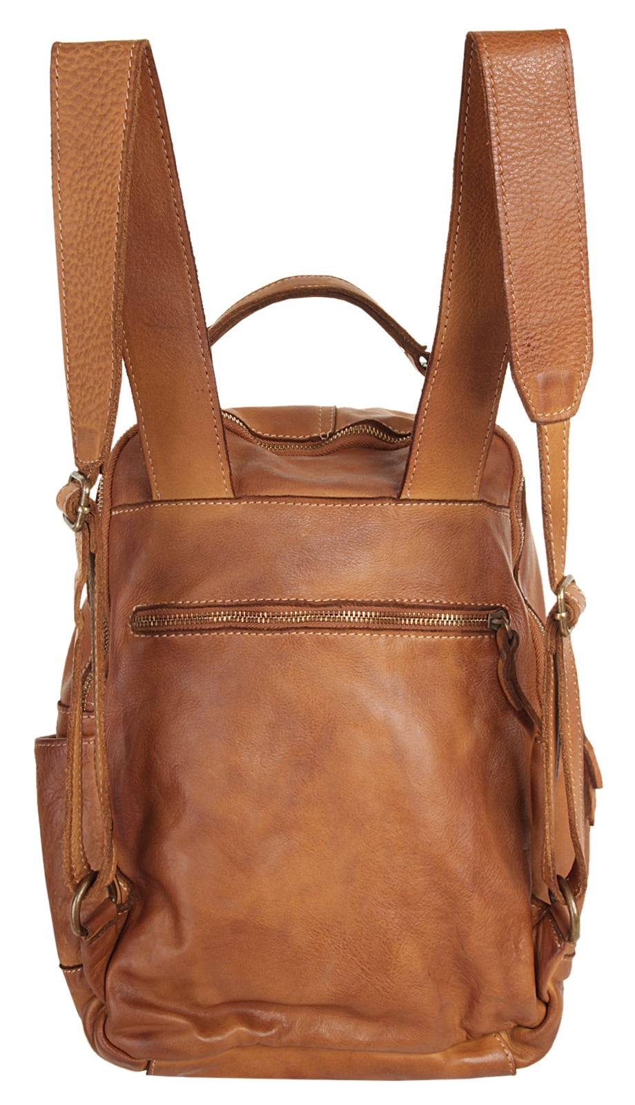 X-Zone Laptoprucksack, echt Leder, Made in Italy