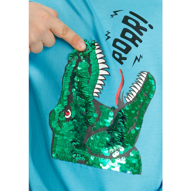 Dino-Motiv günstig aus Jelmoli-Versand »mit Langarmshirt KIDSWORLD ✵ | Wendepailletten« bestellen
