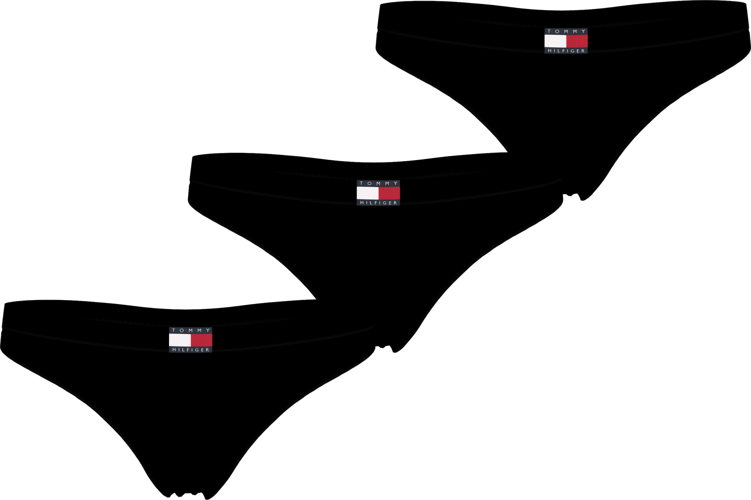 Slip »3 PACK FLAG THONG (EXT. SIZE)«, (Packung, 3 St., 3er), mit Logo-Stretchbund