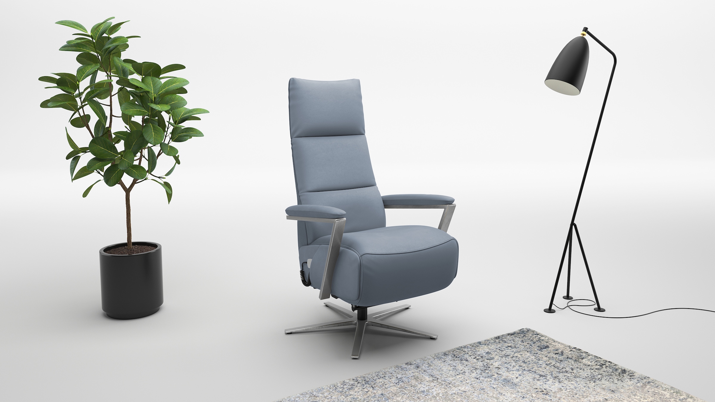 sit&more TV-Sessel "Vario Comfort, inkl. Kopfteilverstellung & 360 Drehfunktion" inkl. Herz-Waage-Funktion & 3 Motoren, Höhe der Armlehnen 62cm