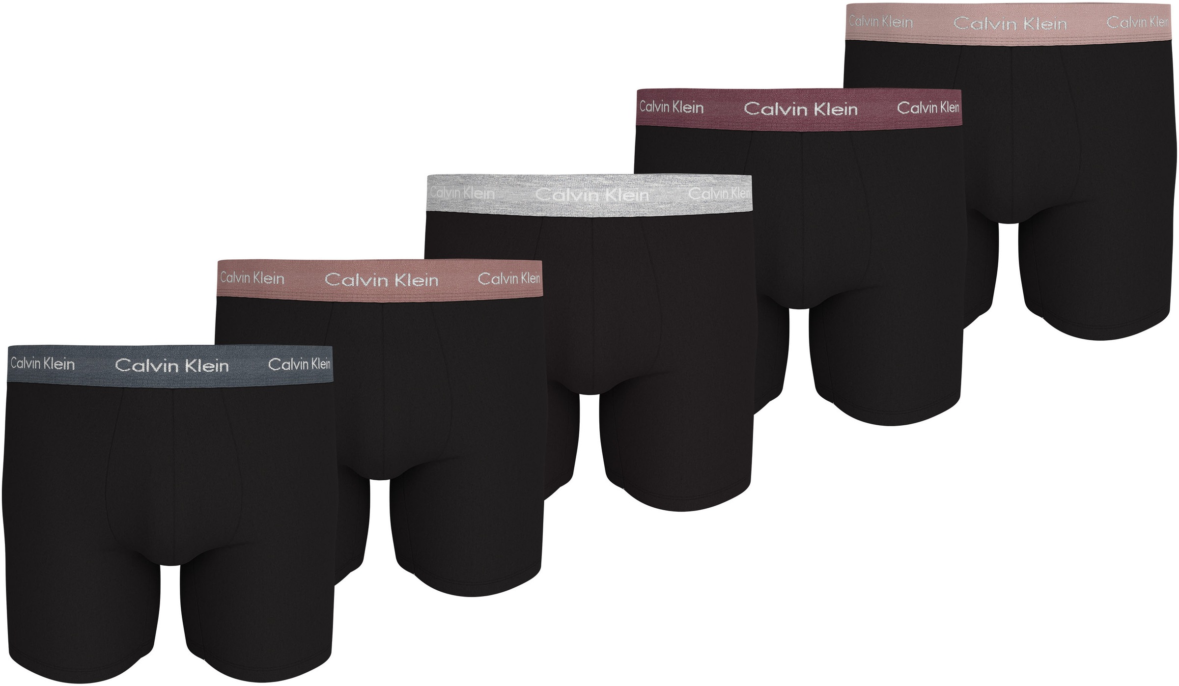 Calvin Klein Underwear Boxer »BOXER BRIEF 5PK« Packung, 5er-Pack, 5 Stk. mit längerem Bein und Logo-Elastikbund (5Stück)
