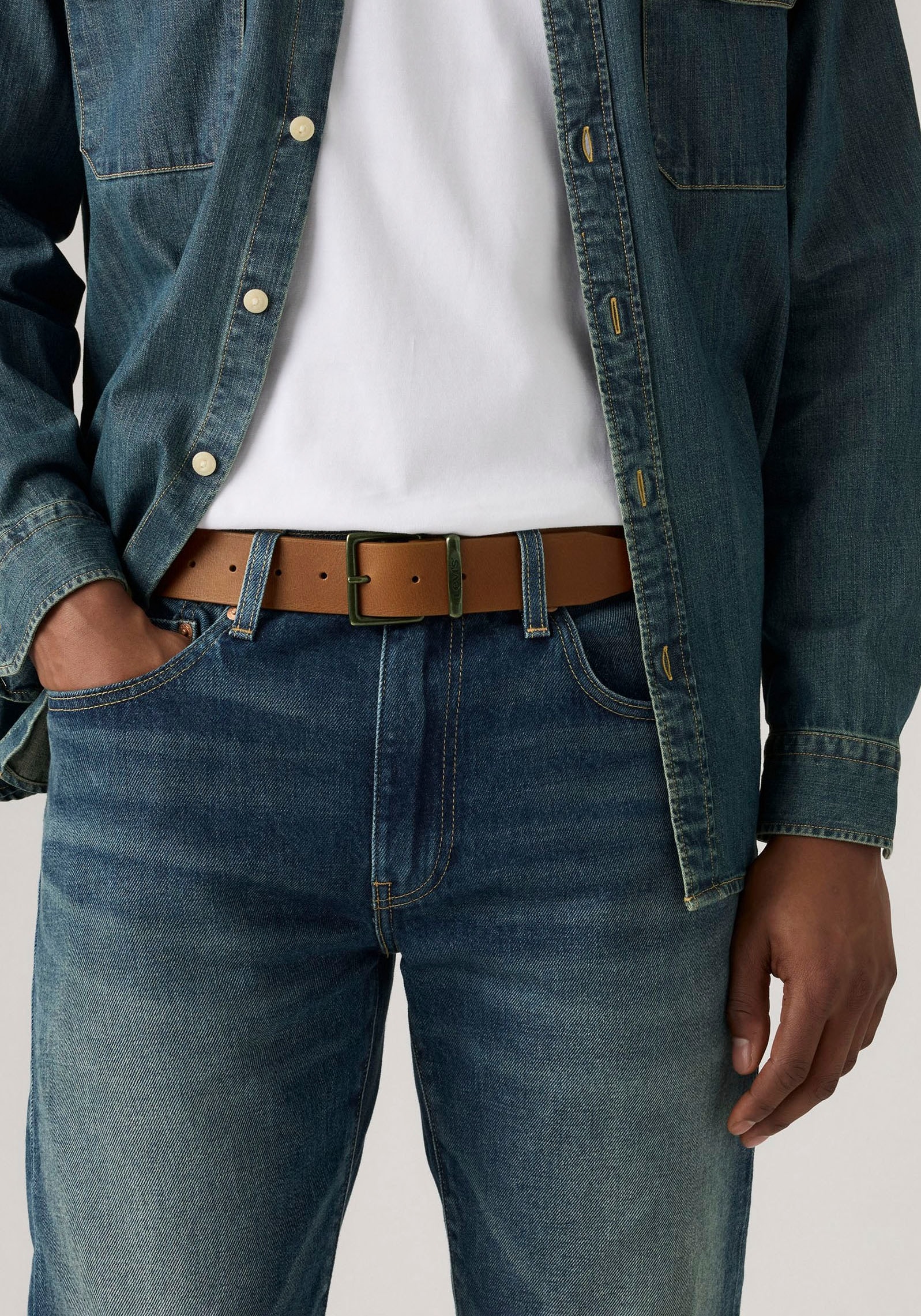 Levi's® Ledergürtel »FLAT KEEPER BELT«, mit Metallschnalle