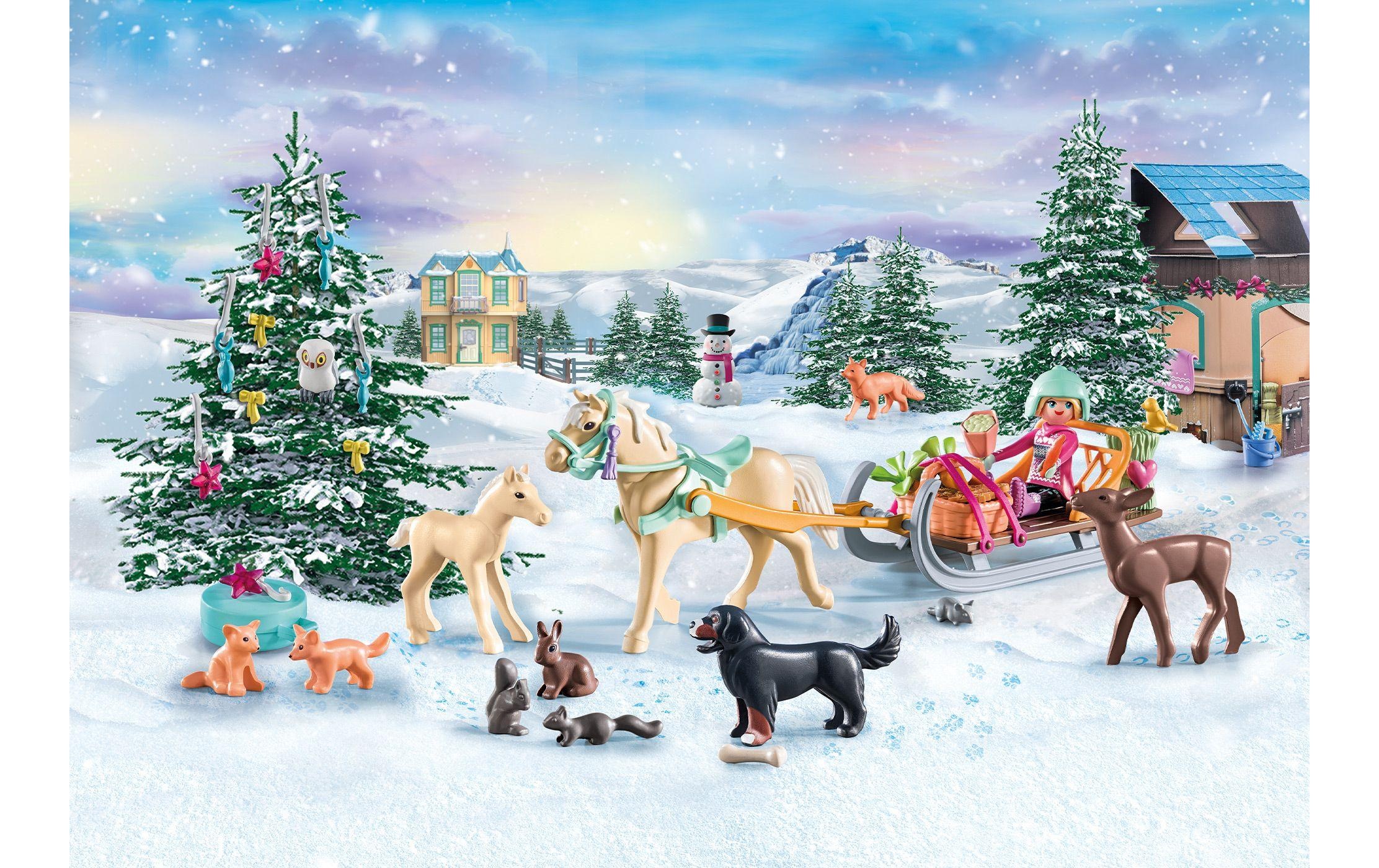 Playmobil® Adventskalender »Pferde: Weihnachtliche Schlittenfahrt 2024«, ab 4 Jahren