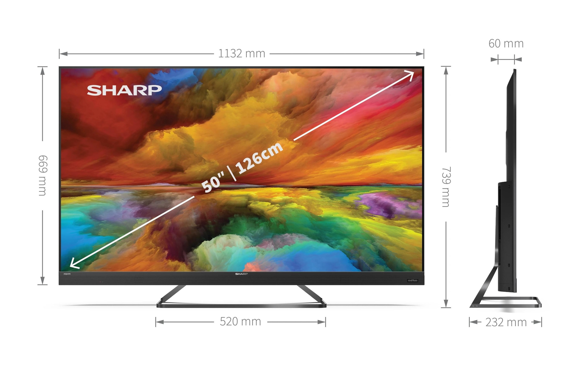 Sharp LED-Fernseher »50EQ3EA 50 3840 x 2160«, 4K Ultra HD