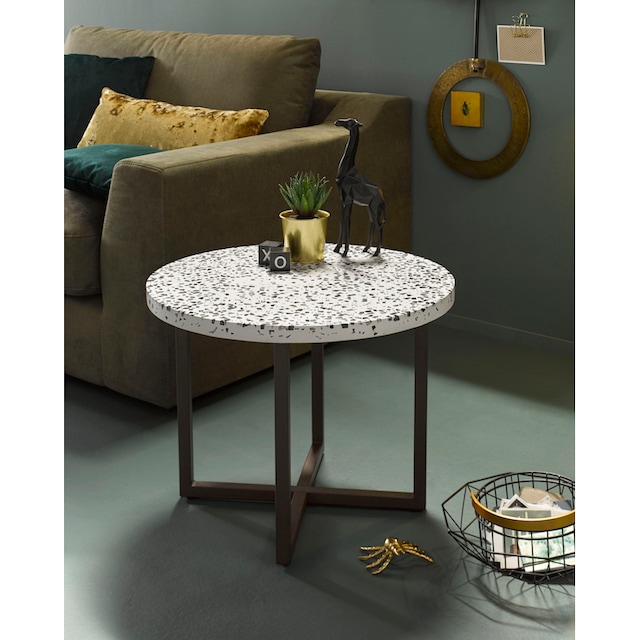 ❤ INOSIGN Beistelltisch »Steph«, mit einem schönen Metallgestell und einer  besonderen Tischplatte-Optik bestellen im Jelmoli-Online Shop