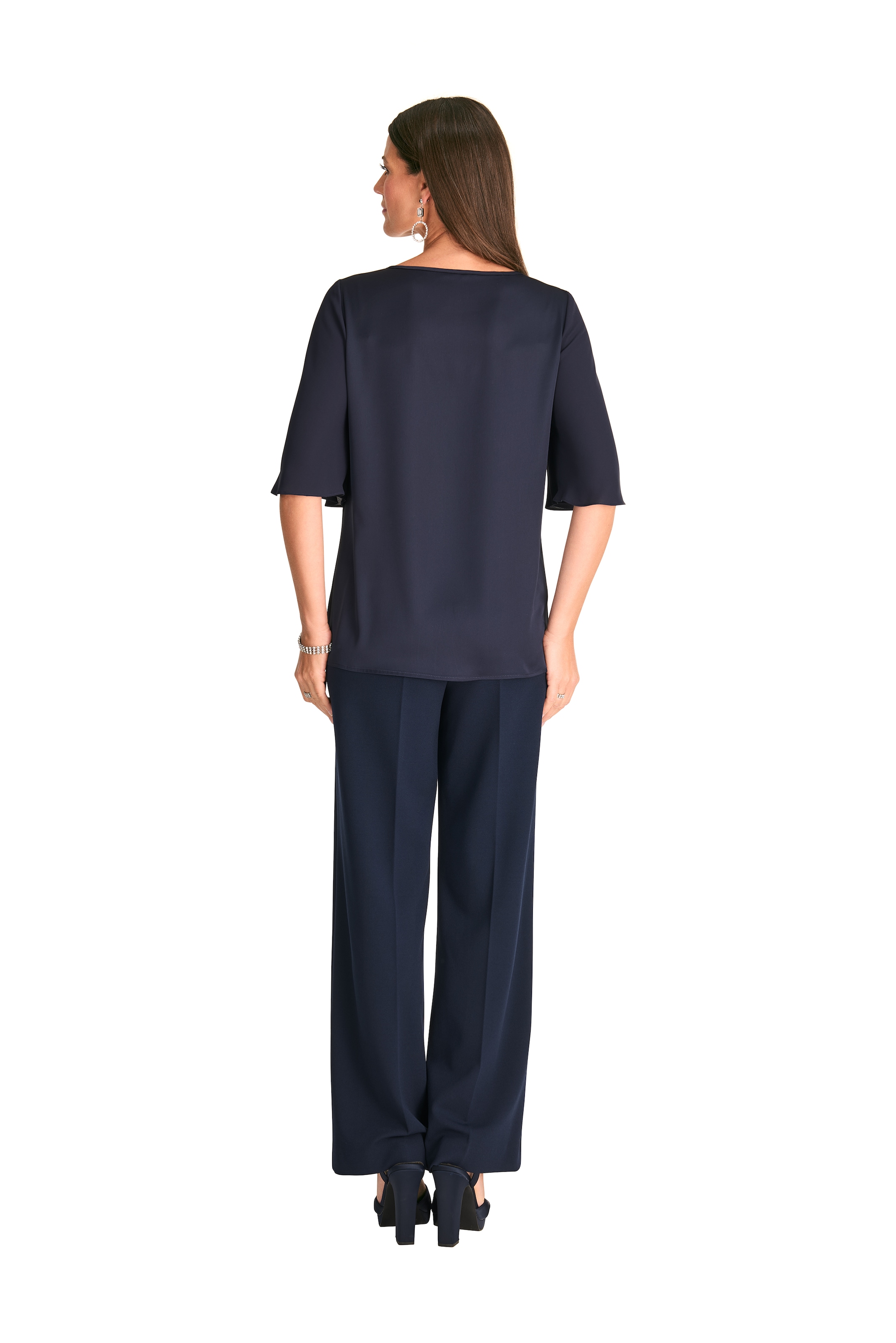 HERMANN LANGE Collection Blusenshirt, mit Glitzerdetail und Cut-Out am Ausschnitt