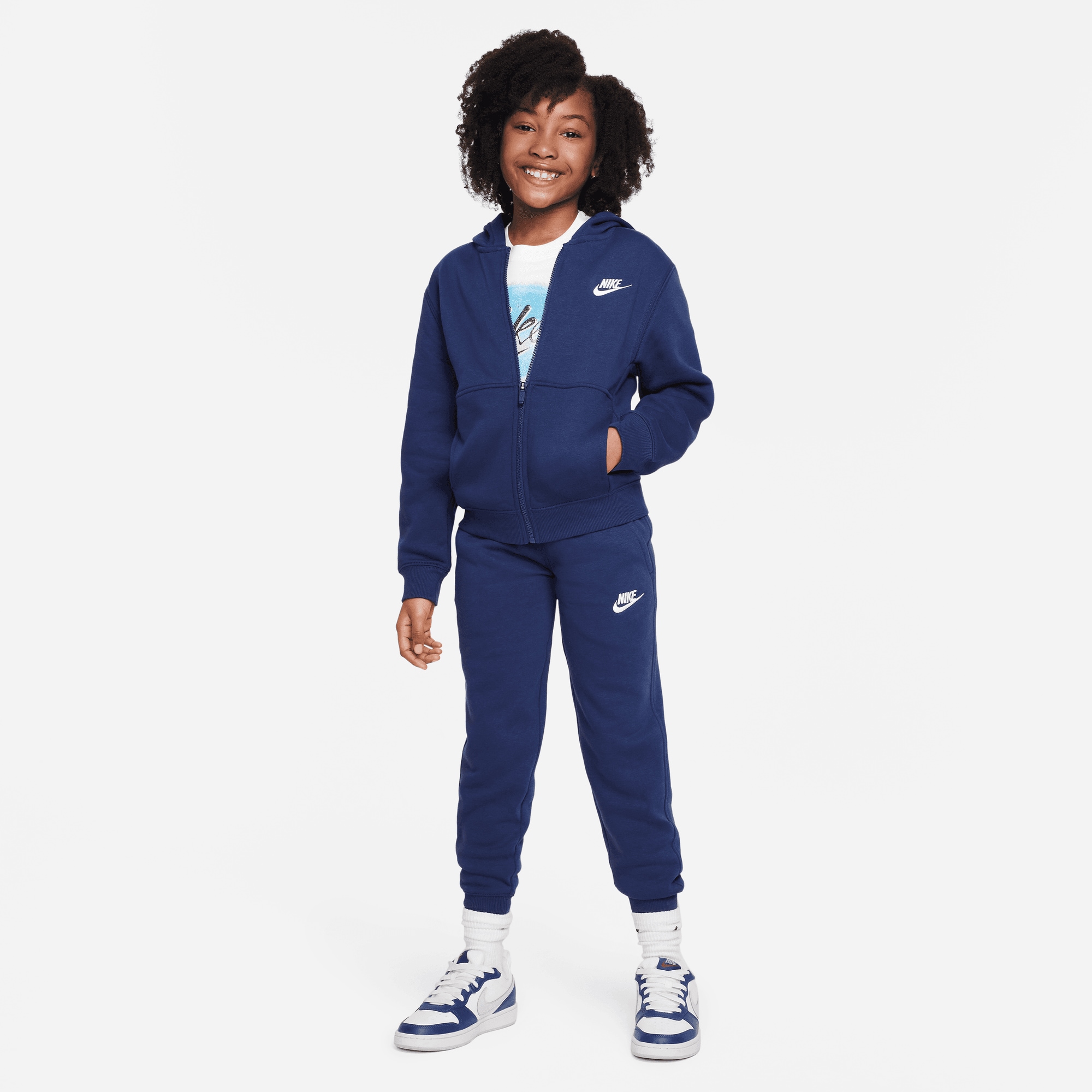 Nike Sportswear Trainingsanzug »CLUB FLEECE BIG KIDS' FULL-ZIP TRACKSUIT«
