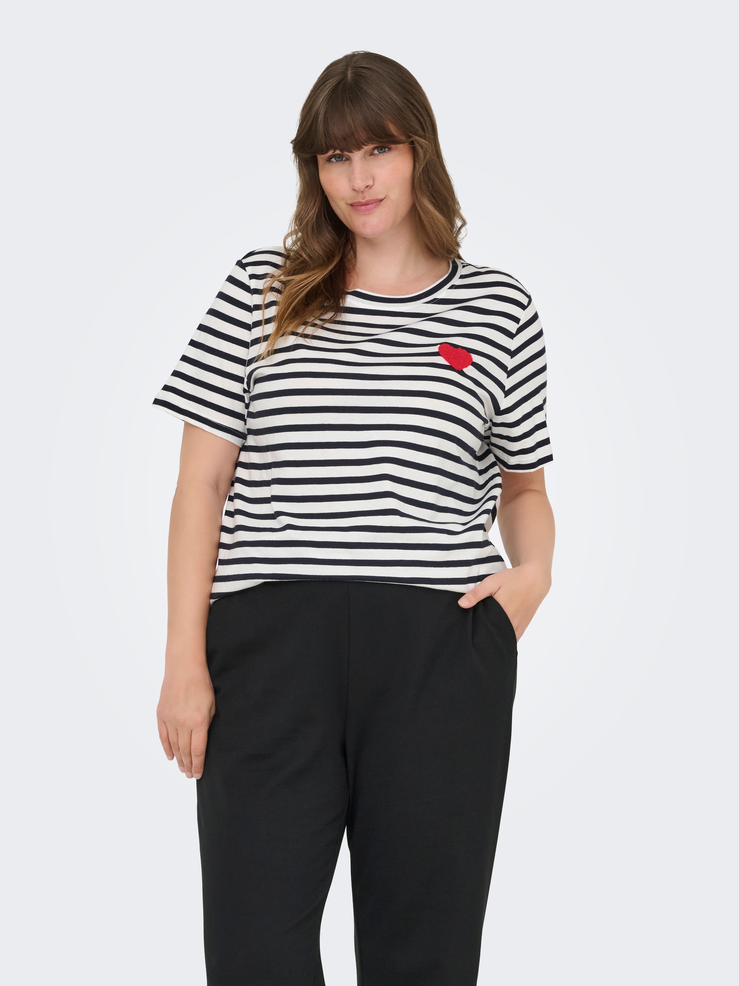 ONLY CARMAKOMA T-Shirt »CARKIKO LIFE S/S O-NECK TERRY TOP JRS«