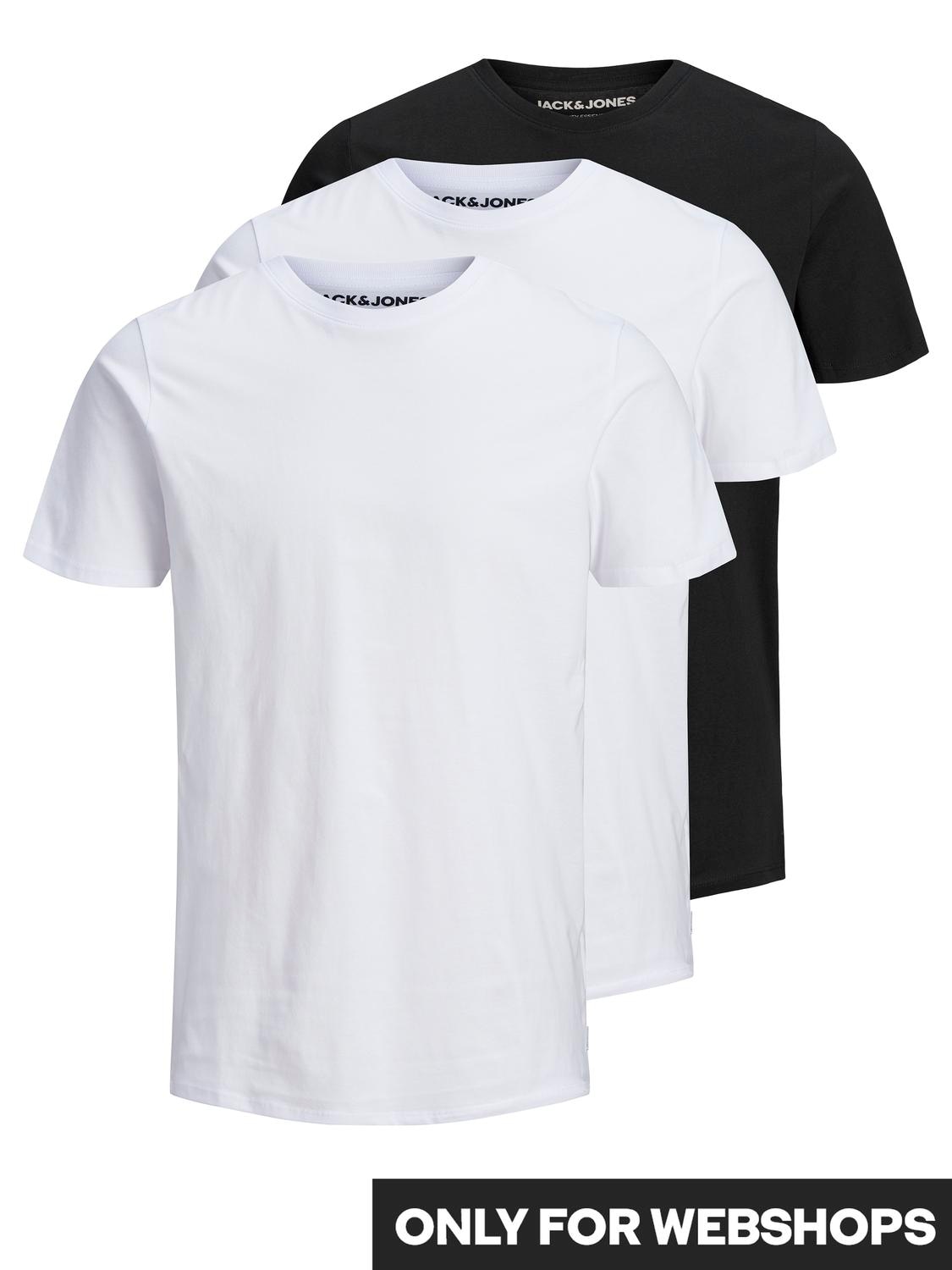 Jack & Jones Rundhalsshirt »JJEORGANIC BASIC TEE SS O-NE 3PK MP NOOS«, (Packung, 3 tlg.)