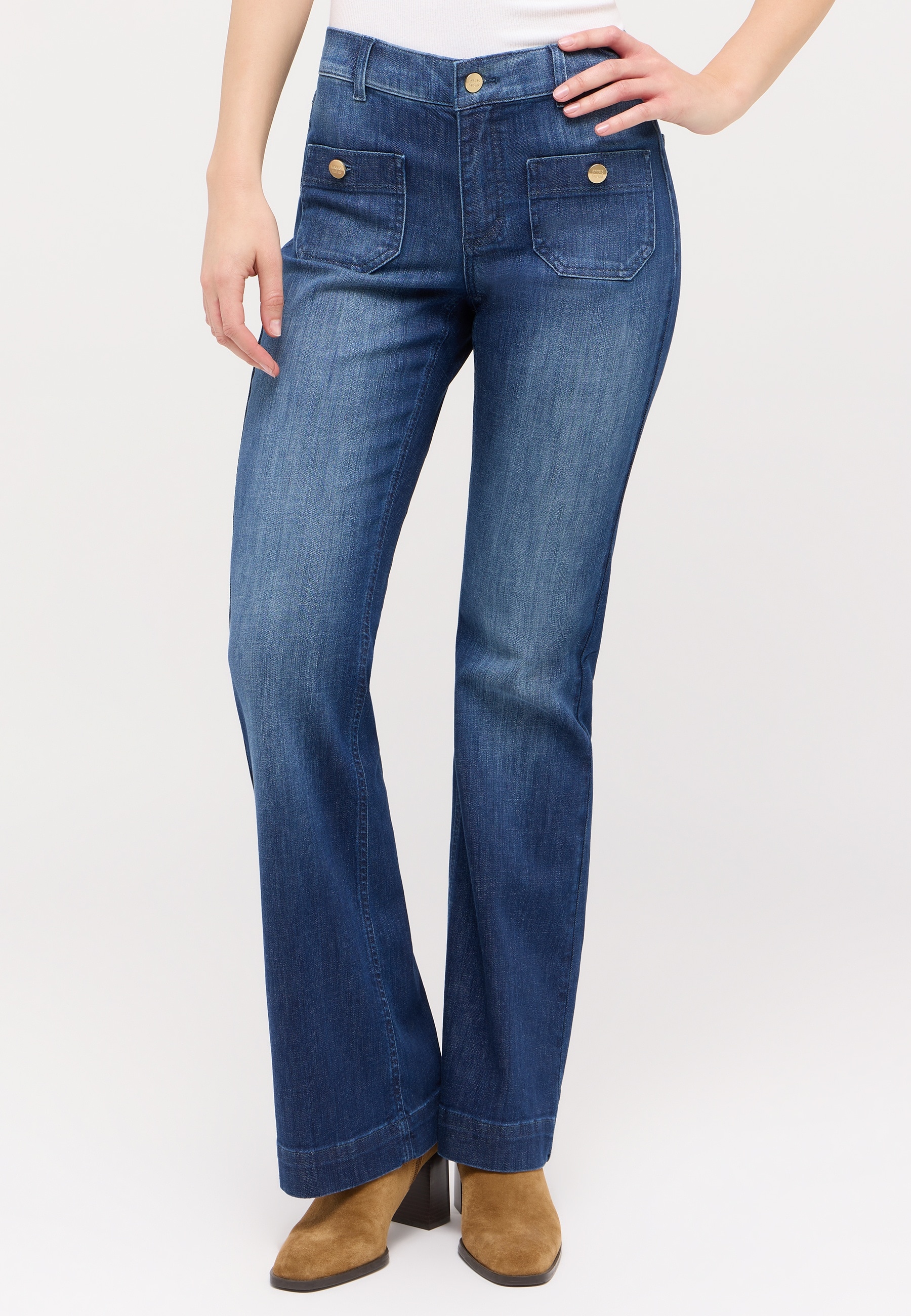 ANGELS Bootcut-Jeans »LENI FLARED SMART« mit Comfort Stretch
