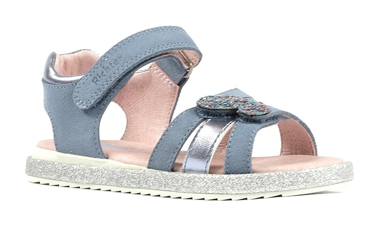 Sandale, Sommerschuh, Klettschuh, Sandalette, mit Glitzer-Applikationen