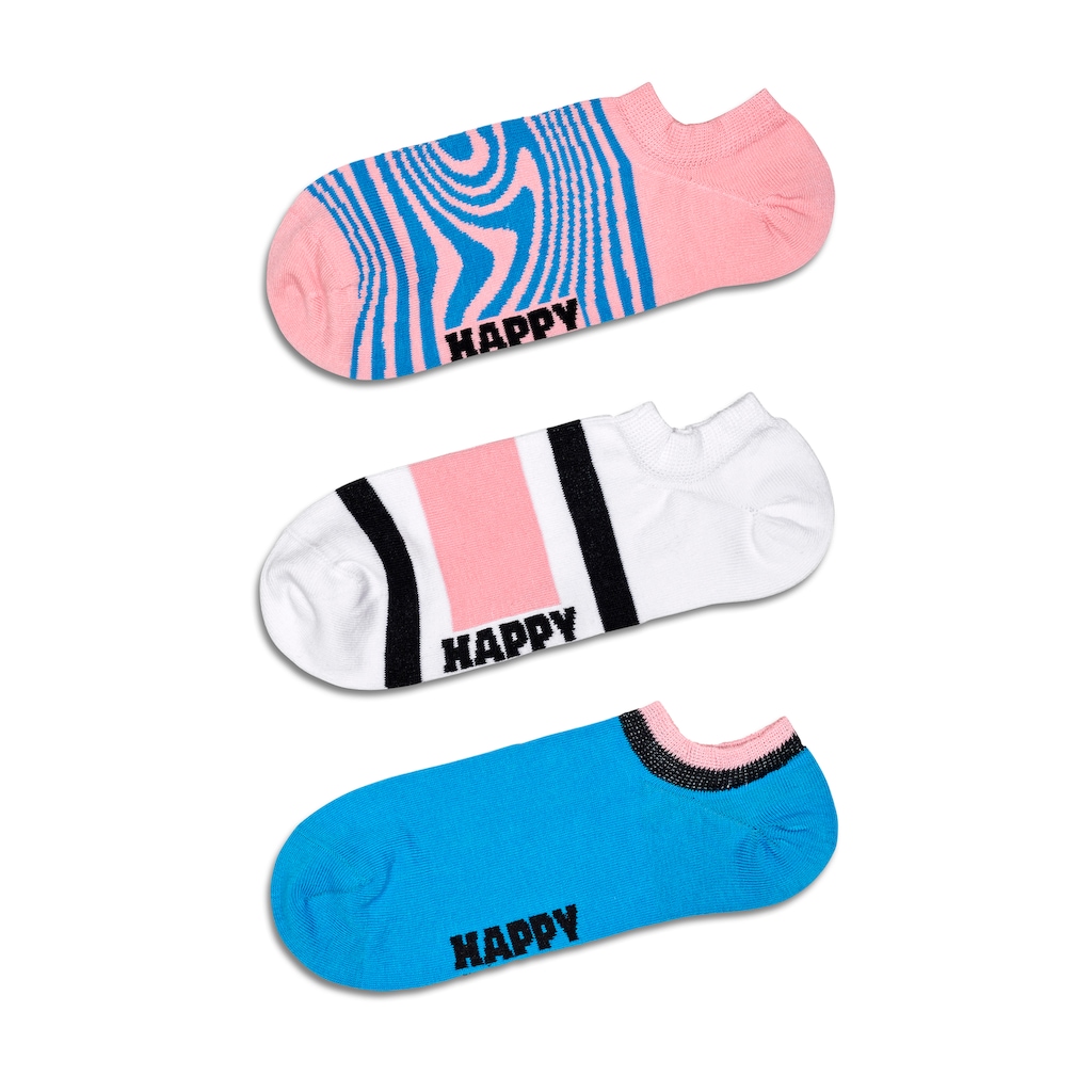 Happy Socks Sneakersocken, (Set, 3 Paar), mit verspielten Mustern