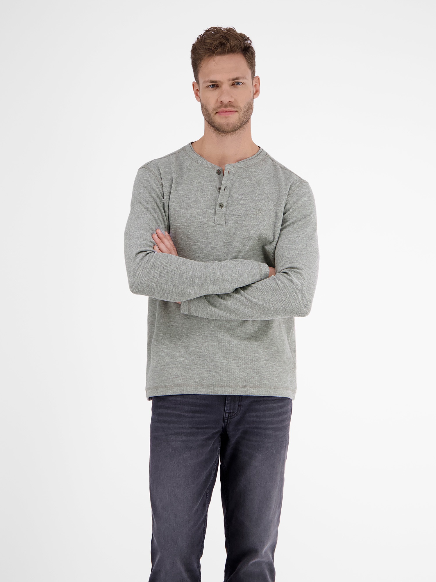 LERROS Langarmshirt »LERROS Serafino in Strukturqualität«