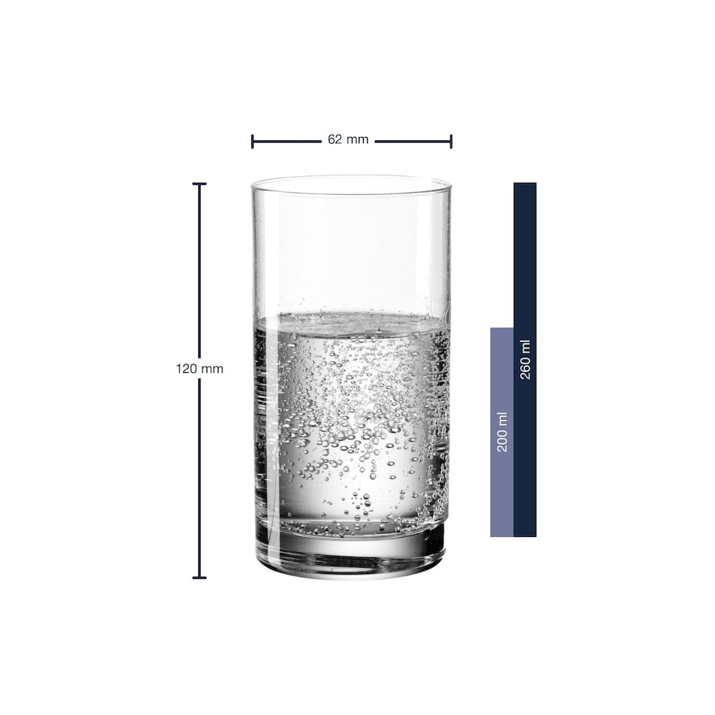 LEONARDO Glas »Easy 260 ml«, (6 tlg.)