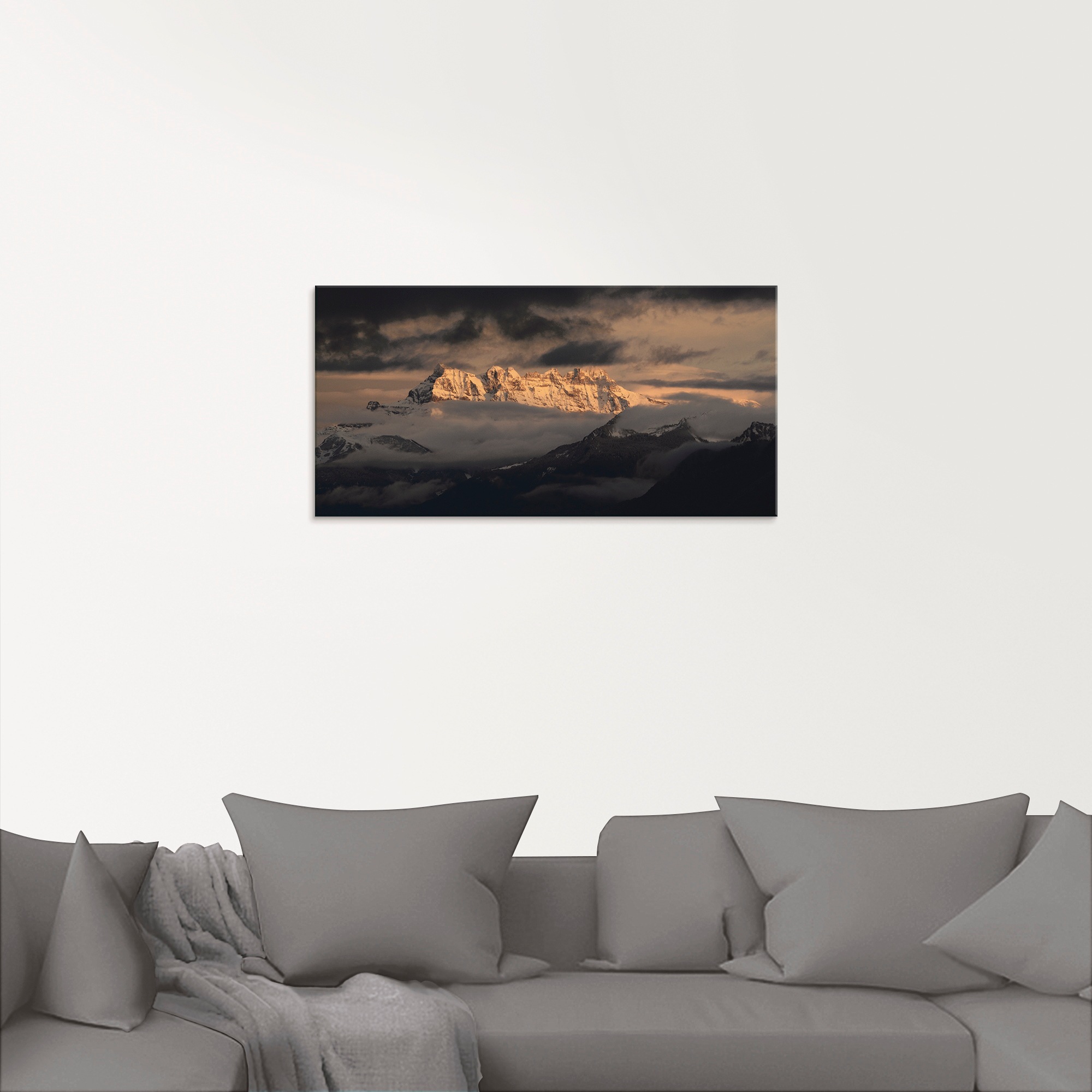 Artland Glasbild »Dents du Midi, Schweizer Berge«, Berge, (1 St.), in verschiedenen Grössen