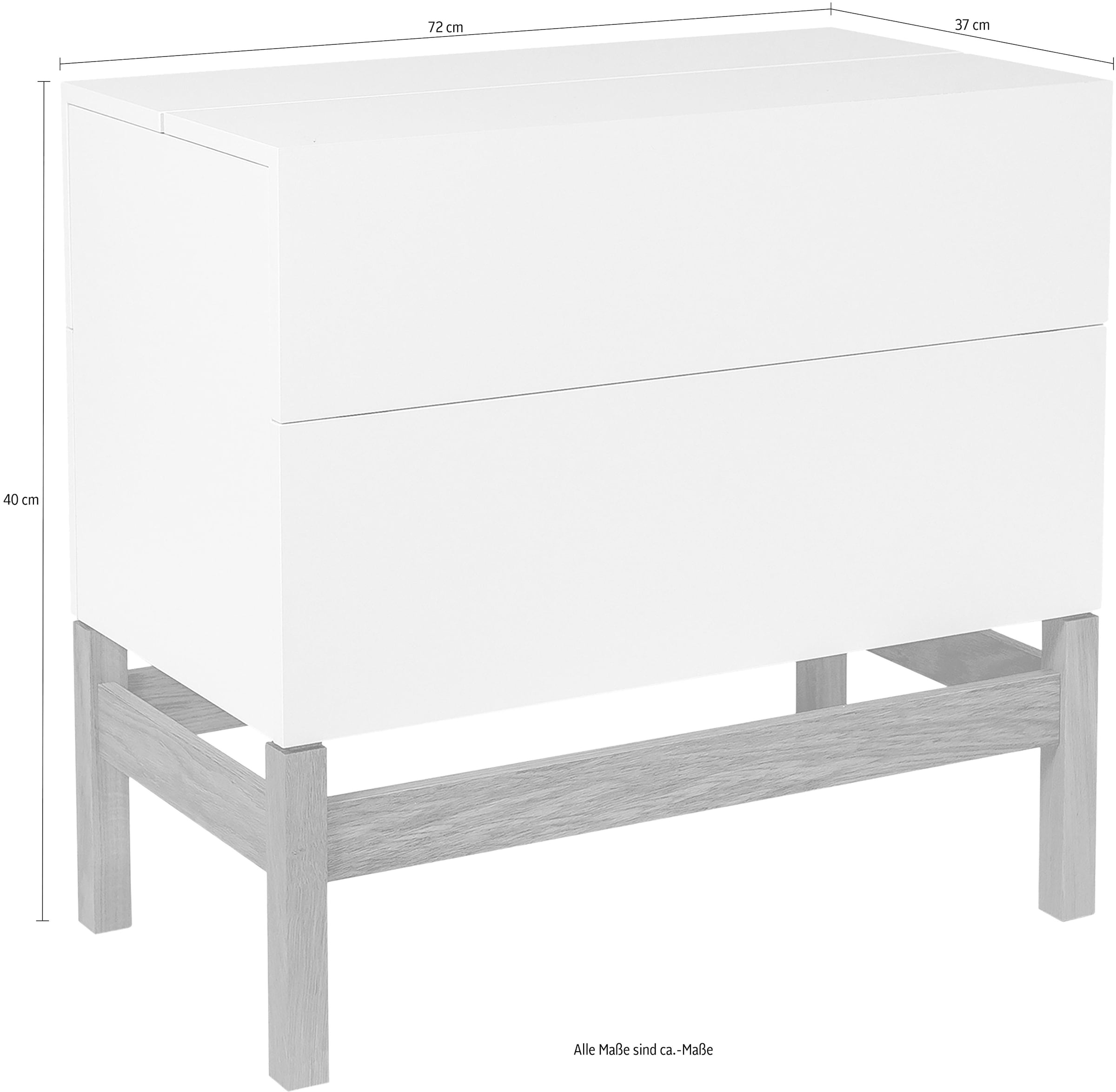 Woodman Barschrank »Delian«, Breite 75 cm, Fussrahmen aus massiver Eiche, im skandinavian Design