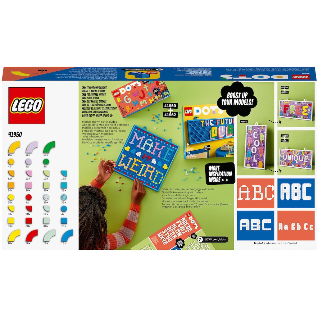 LEGO® Konstruktionsspielsteine »Ergänzungsset XXL–Botschaften (41950), LEGO® DOTS«, (722 St.), Made in Europe