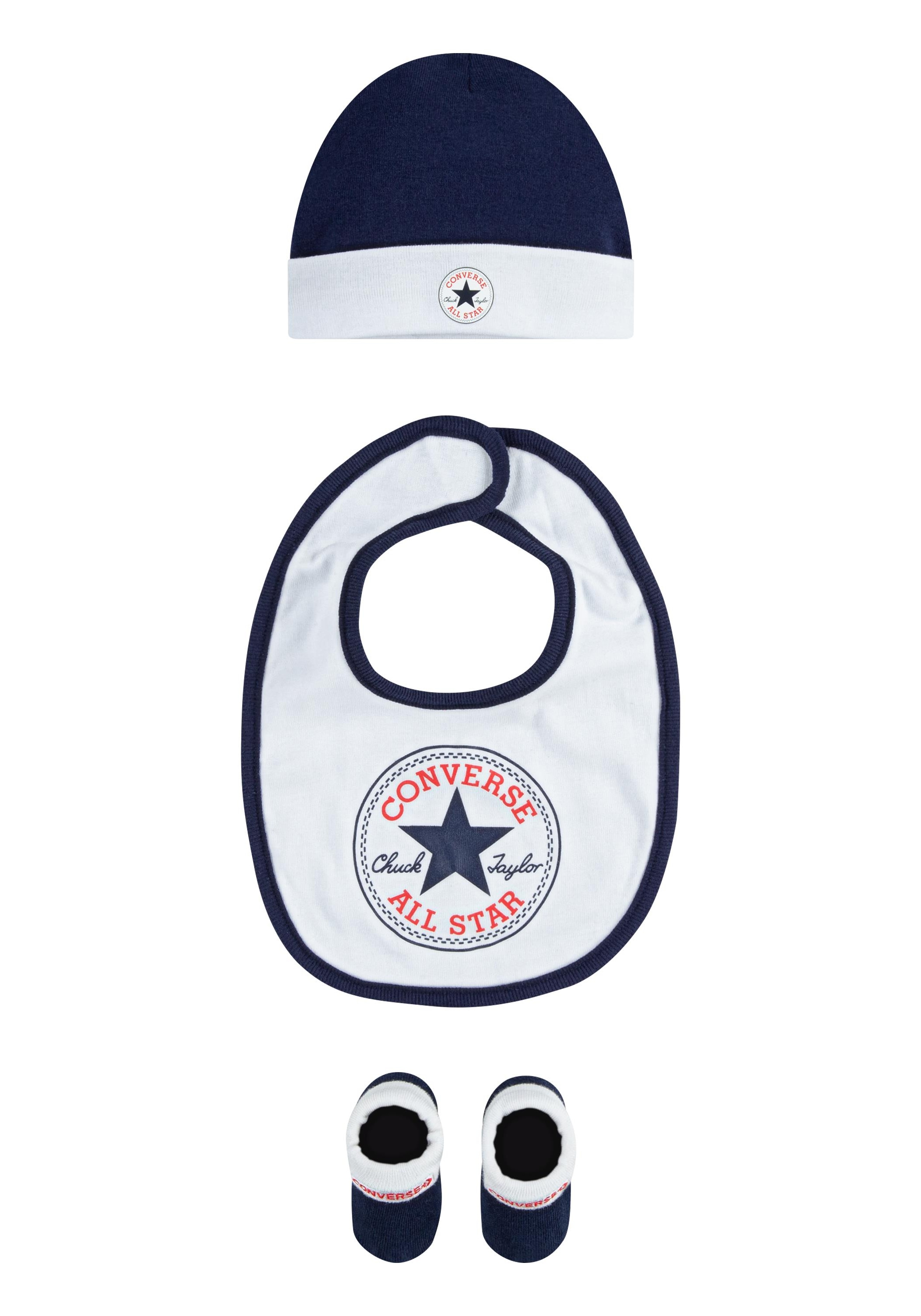 Converse Neugeborenen-Geschenkset »CHUCK INFANT HAT BIB BOOTIE SET 3PC«, für Babys