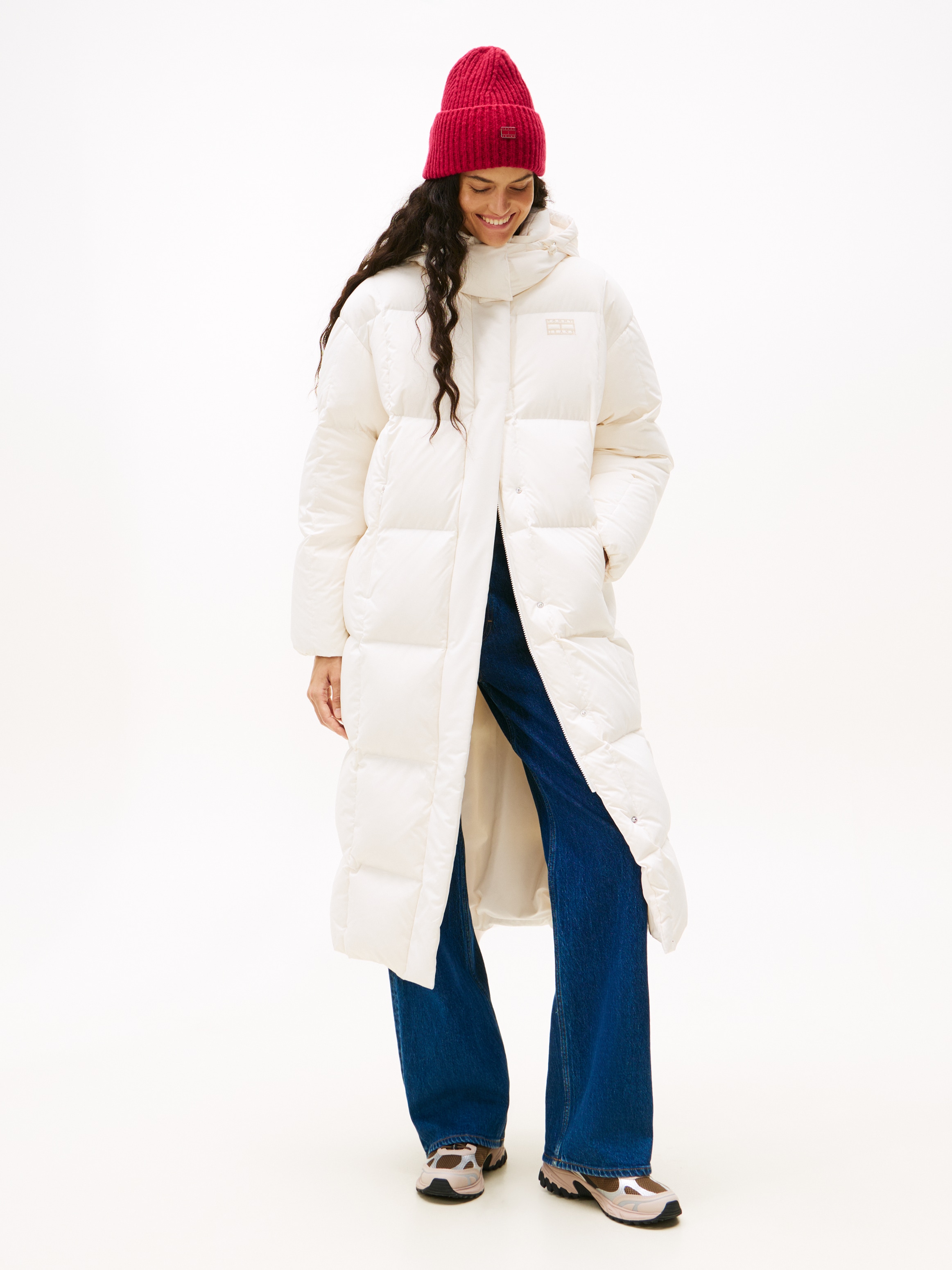Tommy Jeans Steppmantel »TJW ALASKA GRID DWN MXI COAT EXT«