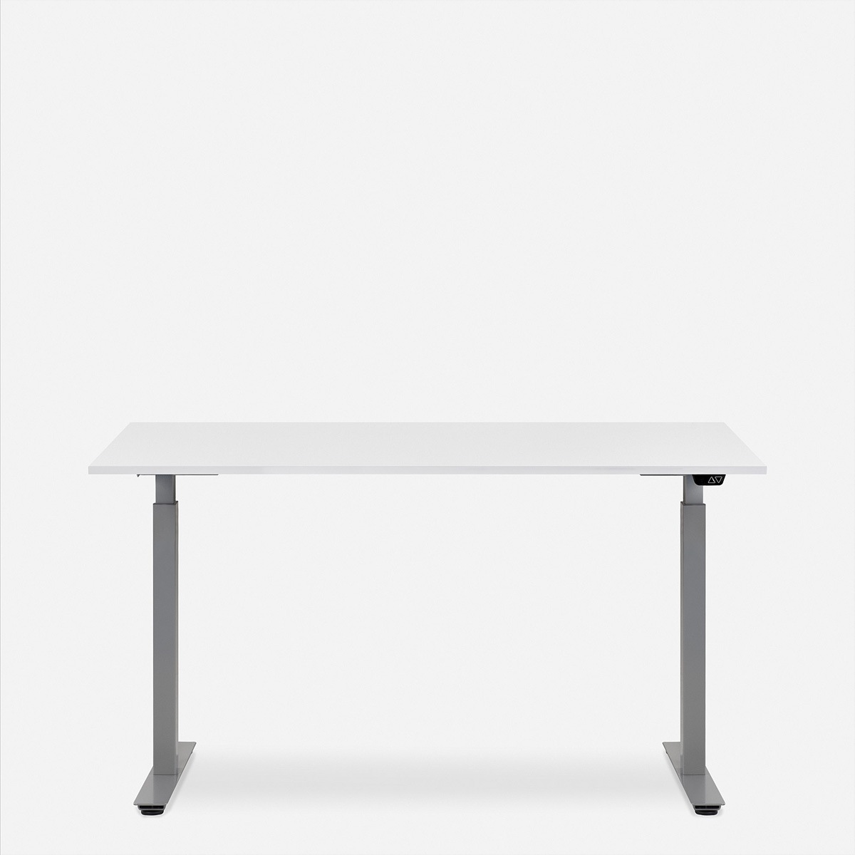 Schreibtische »WRK21 Schreibtisch Smart 160 x 80 cm, Höhenverstellbar, Weiss Uni / Grau«