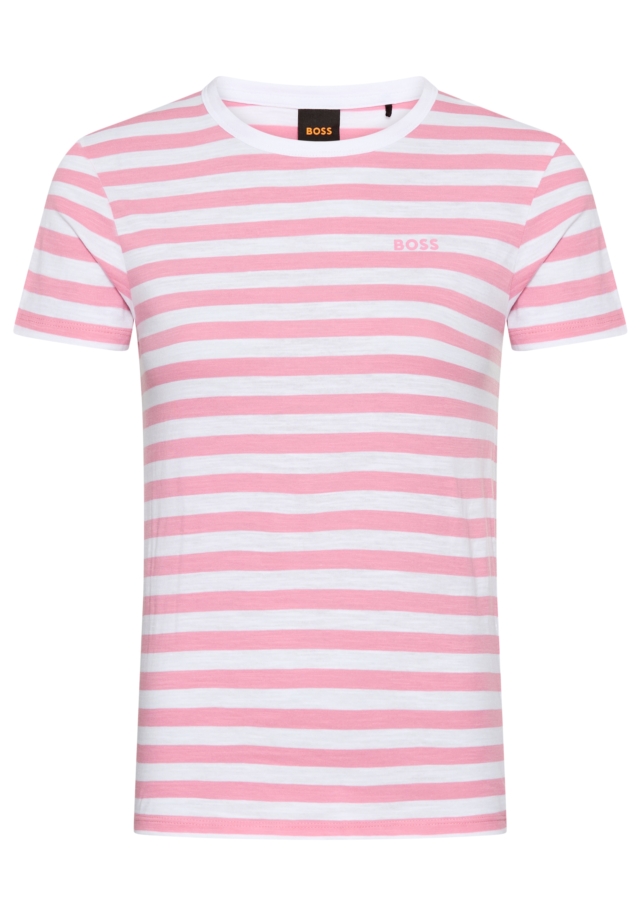 BOSS ORANGE T-Shirt »Esla Striped Premium Damenmode«, Premium Damenmode, im gestreiften Design