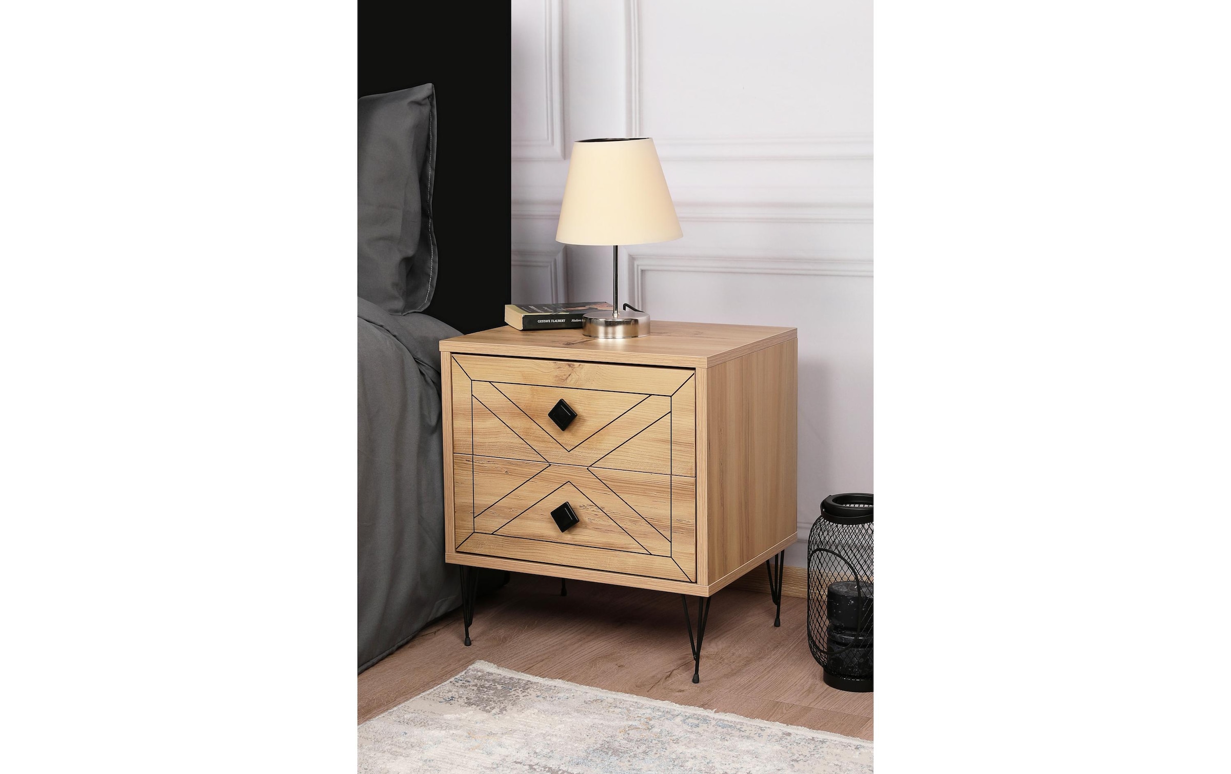 WOODY FASHION Nachttisch »Luna 50 x 55 cm«
