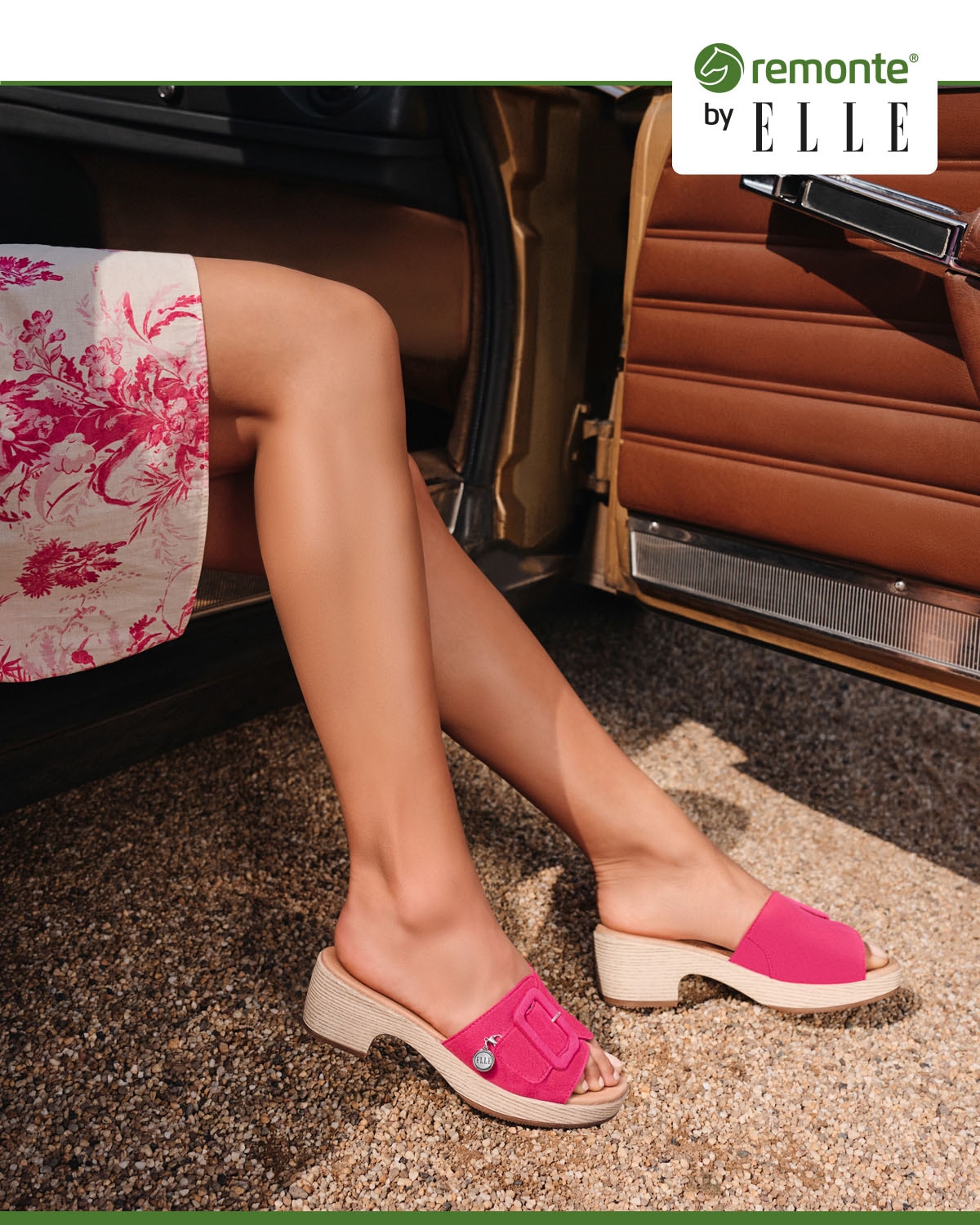 Remonte Pantolette »ELLE-Collection«, Blockabsatz, Sommerschuh, Schlappen, Zierschnalle, ELLE-Collection