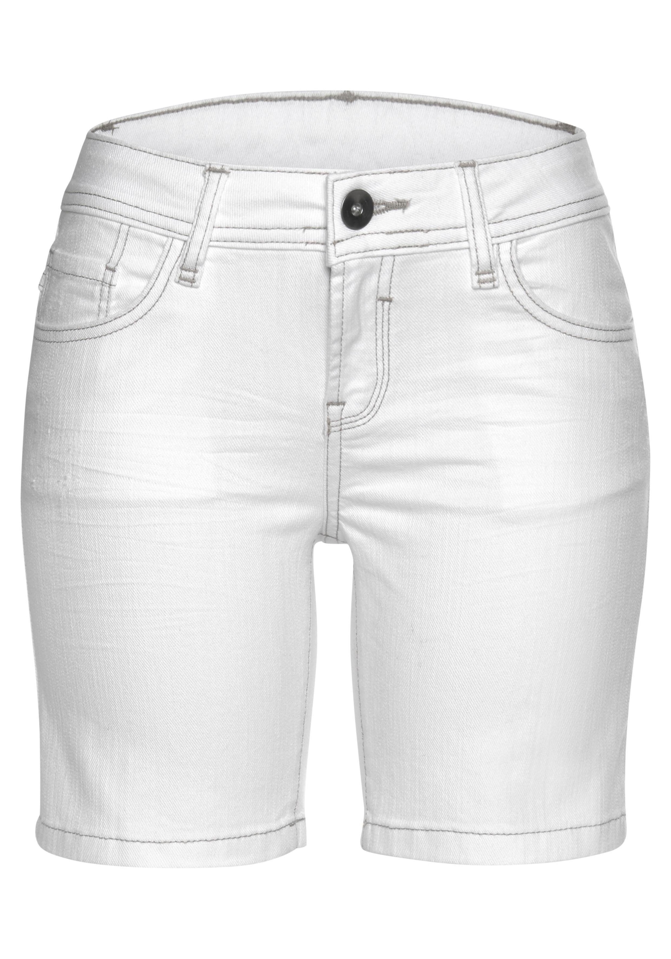 s.Oliver Shorts, mit Stretchanteil, Bermudas zum Krempeln, kurze Hose