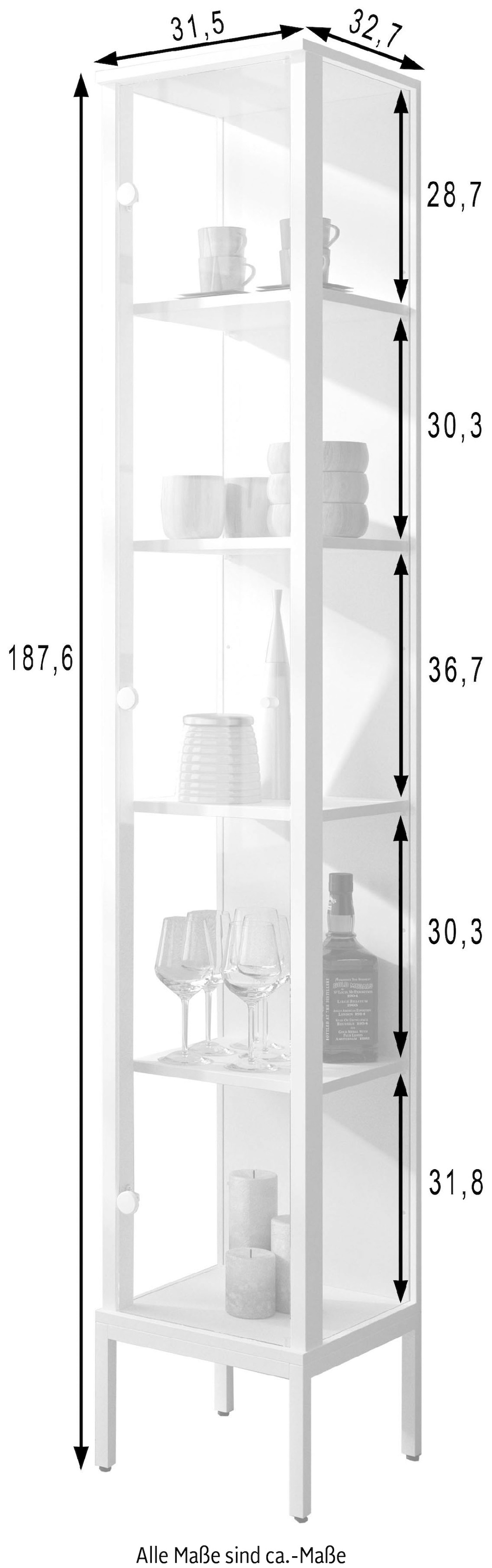 fif möbel Vitrine »STEP«, (1 St.)