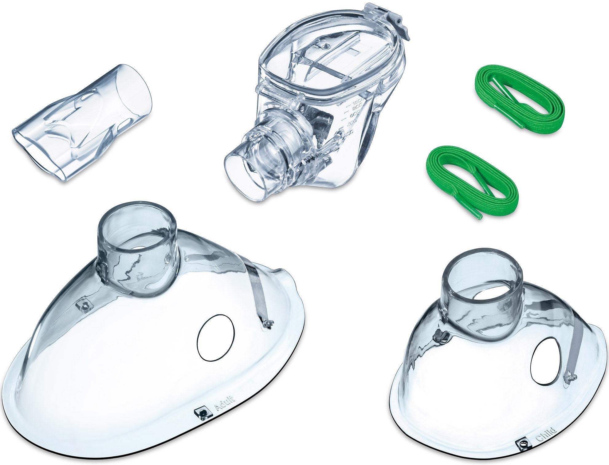 BEURER Inhalationsgerät Zubehör »IH 55 Yearpack, Zubehör Nachkaufset für den Beurer Inhalator IH 55«, Enthält verschiedene Nachkaufartikel, z.B. Masken und Mundstück