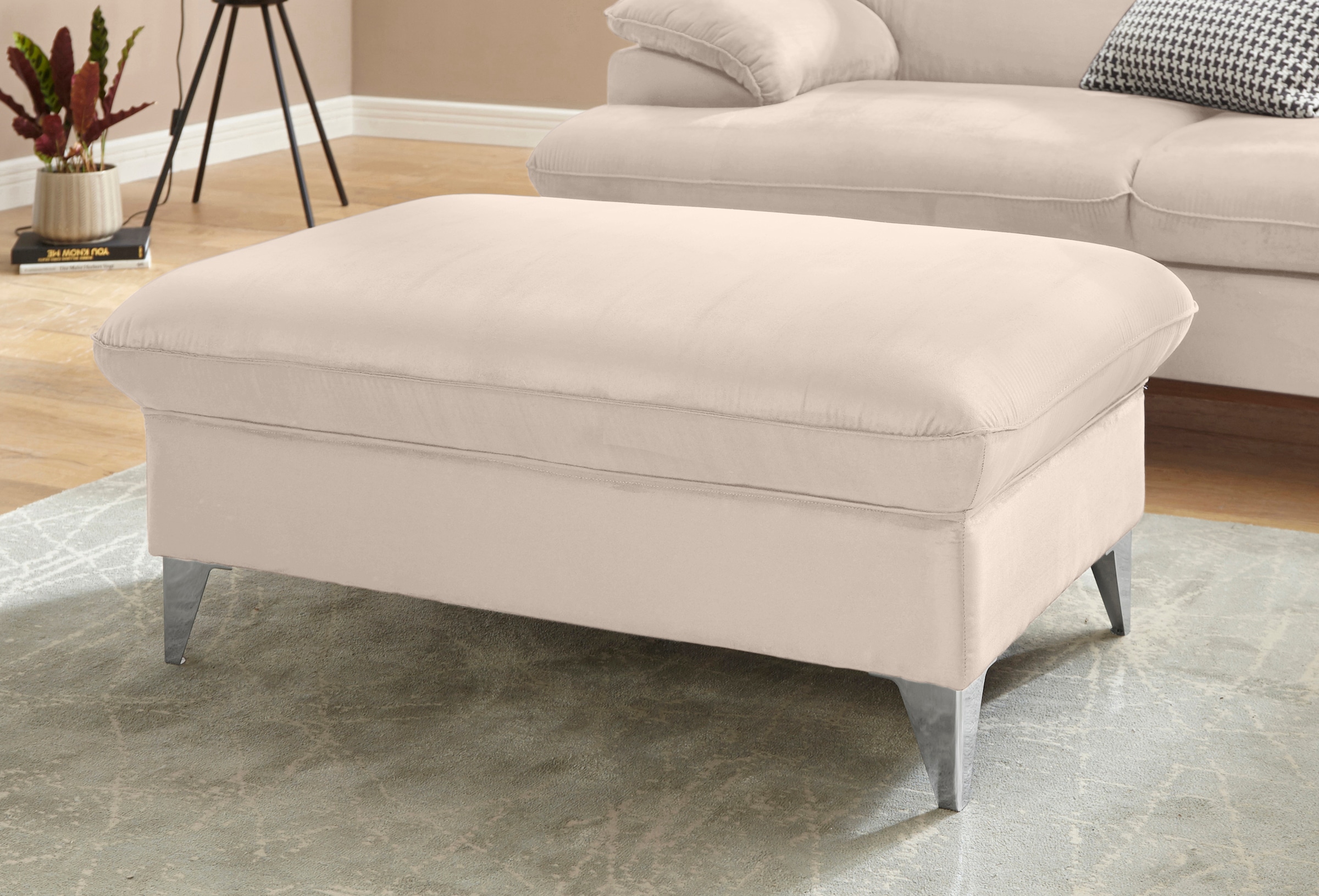 COTTA Polstergarnitur »Caluso L-Form«, (2 tlg.), Set bestehend aus: Ecksofa mit Kopfteilverstellung & Hocker