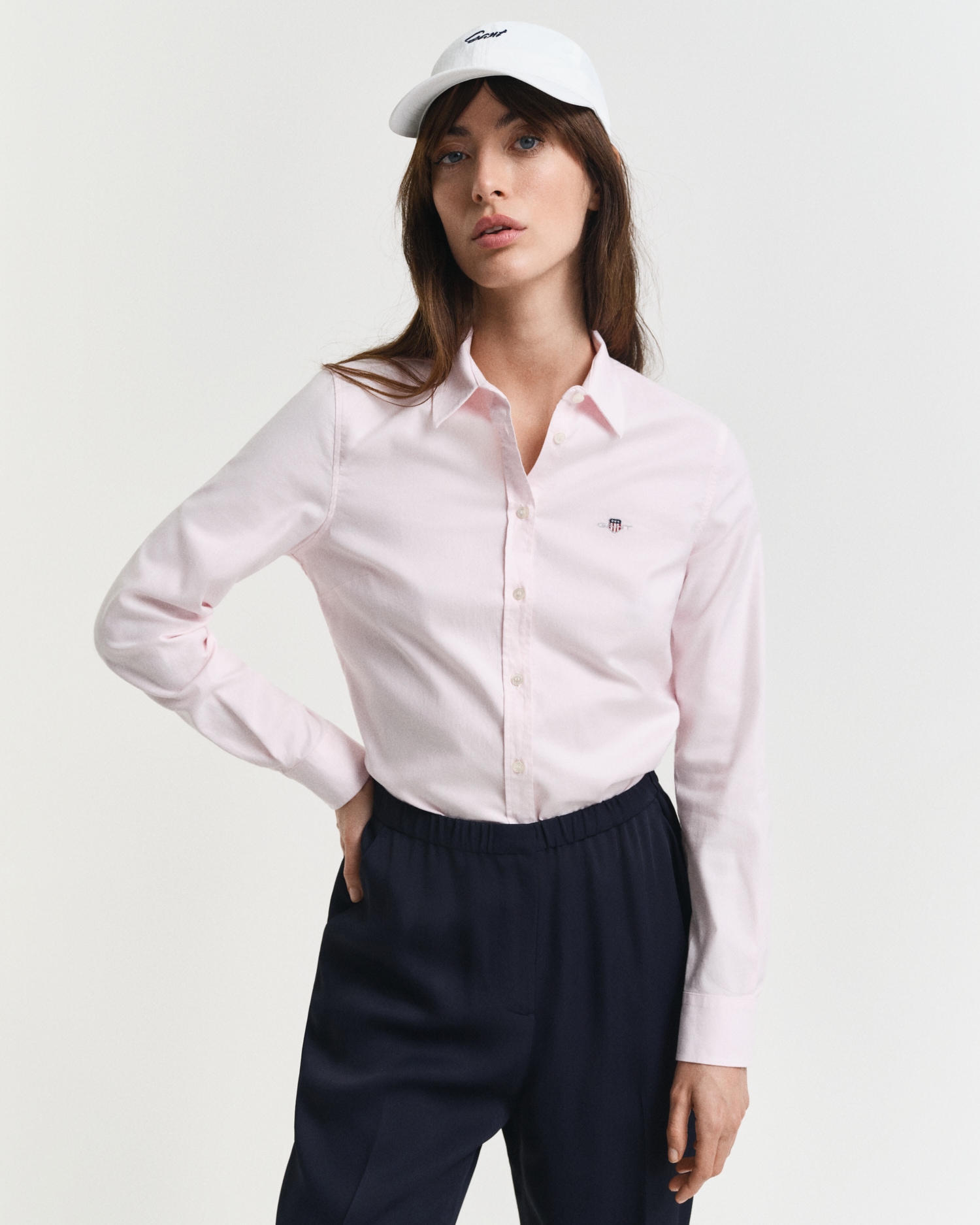 Gant Langarmbluse »New Slim Stretch Oxford Blouse«, für bequemen Sitz u. Bewegungsfreiheit, New Slim Stretch, bügelfrei