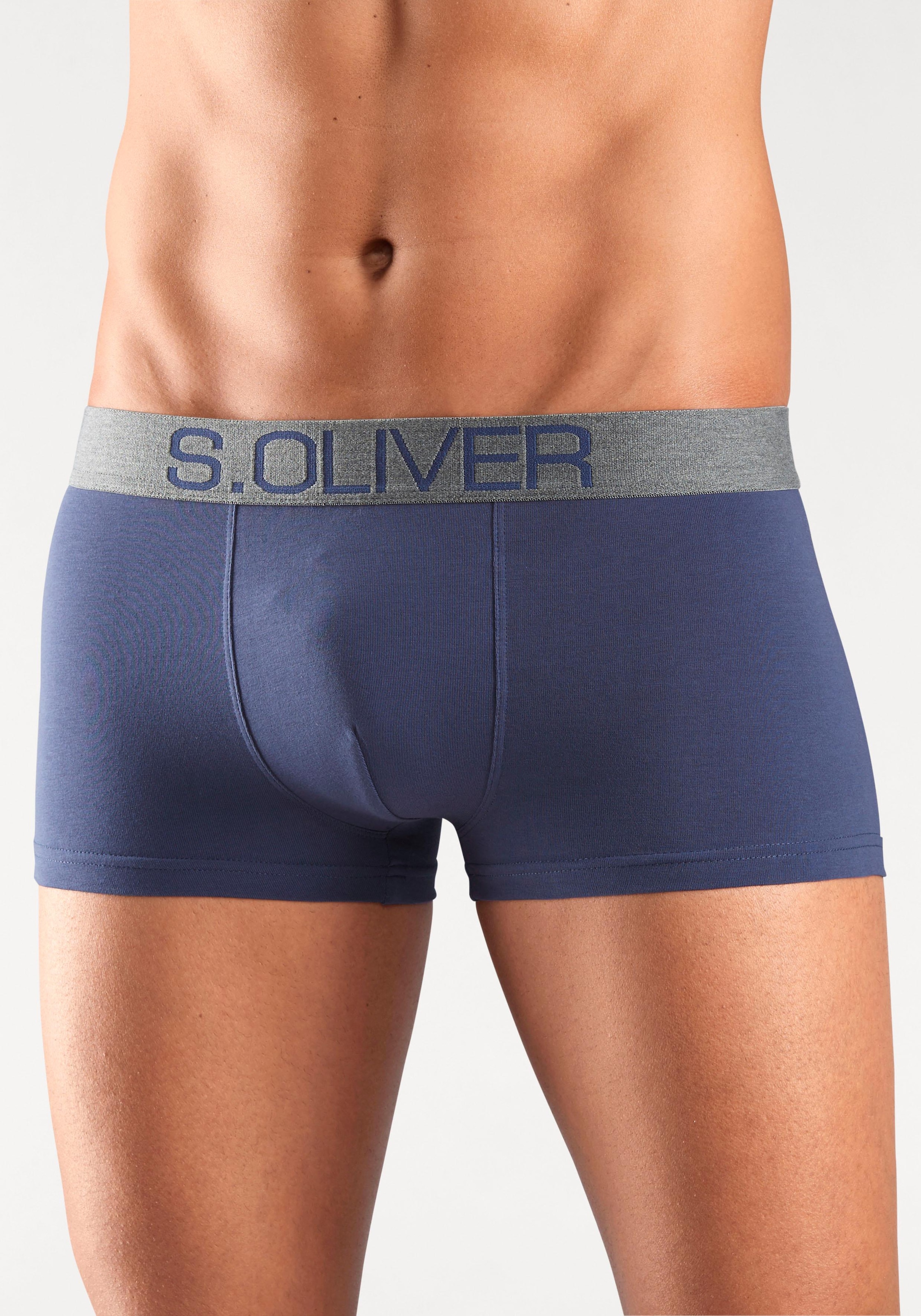 s.Oliver Hipster, (Packung, 4 St.), knapp sitzende Boxershorts für Herren aus Baumwoll-Mix